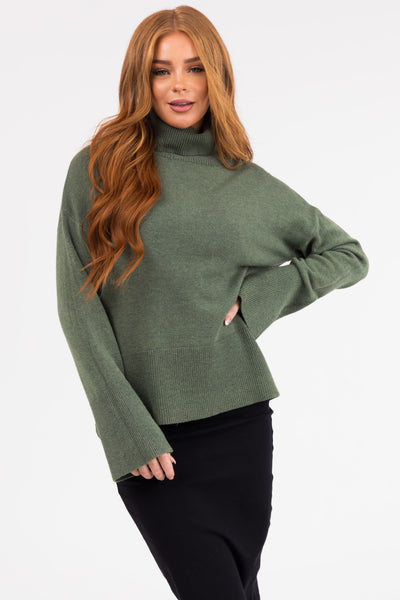 Light Forest Buttery Soft Turtleneck Sweater