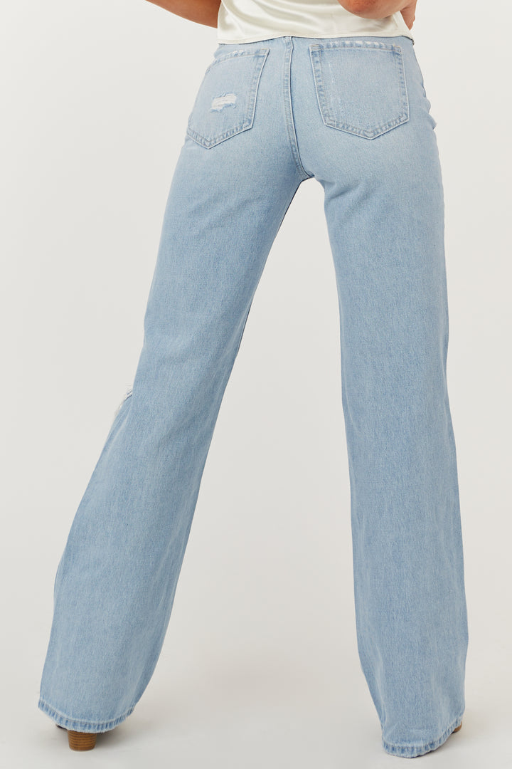 Light Wash High Rise 90's Vintage Flare Jeans