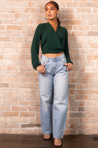 Light Wash Vintage Low Rise Loose Fit Jeans