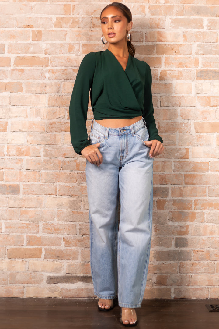 Light Wash Vintage Low Rise Loose Fit Jeans