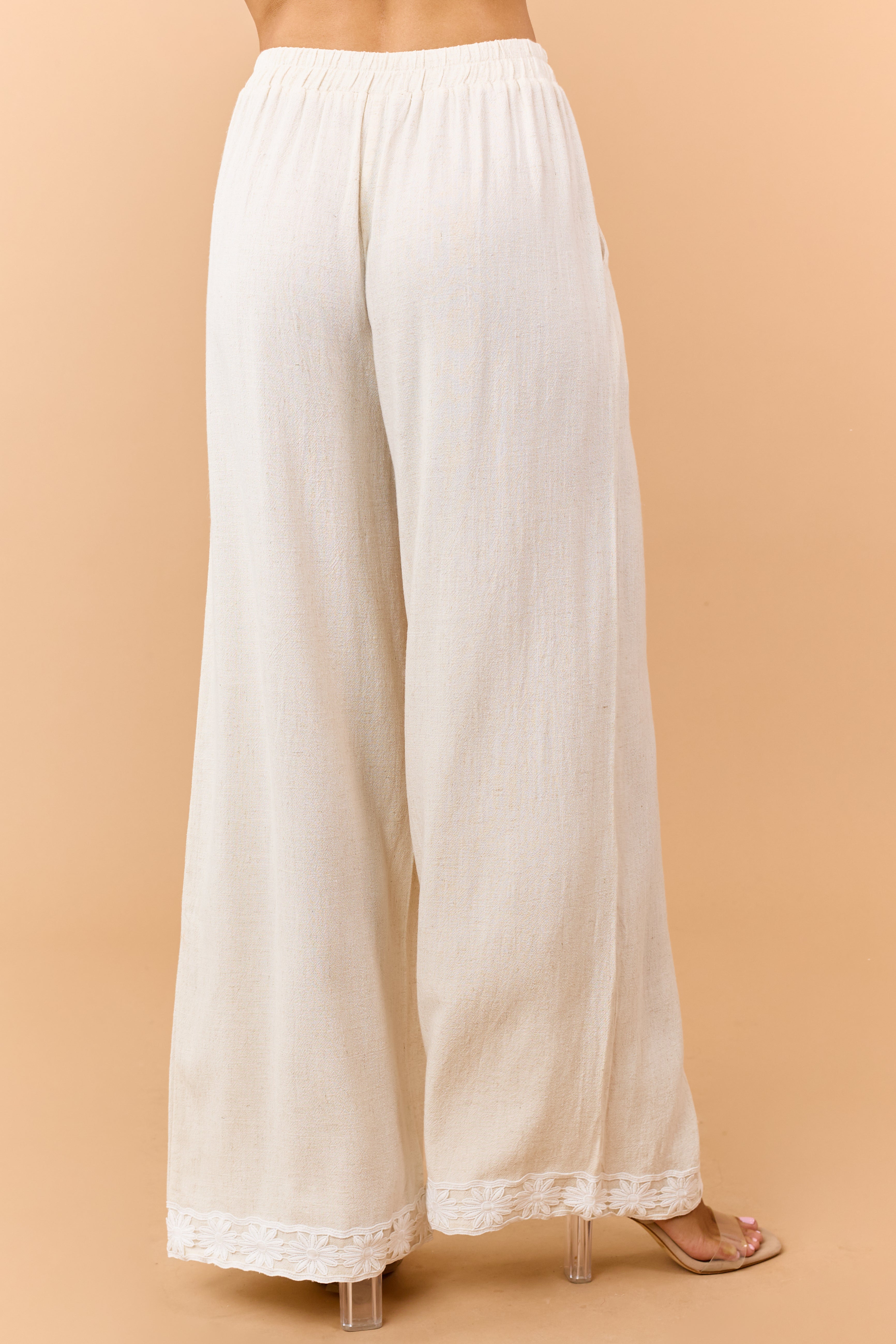 Listicle Almond Linen Blend Tank Top and Pants Set | Lime Lush