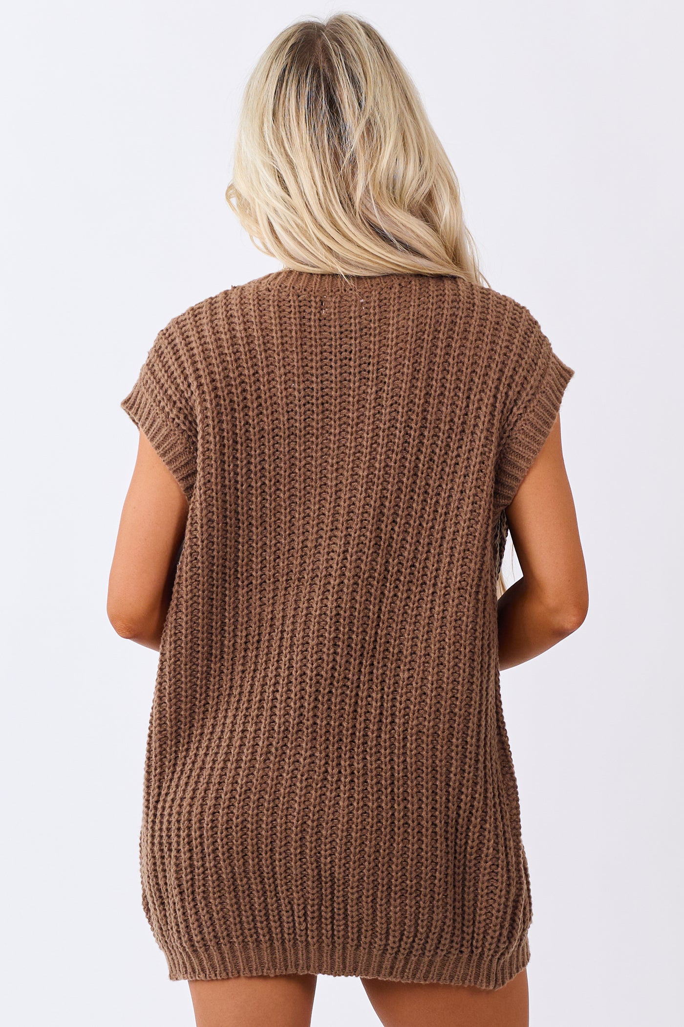 Lovelo Sepia Button Down Knit Sweater Vest