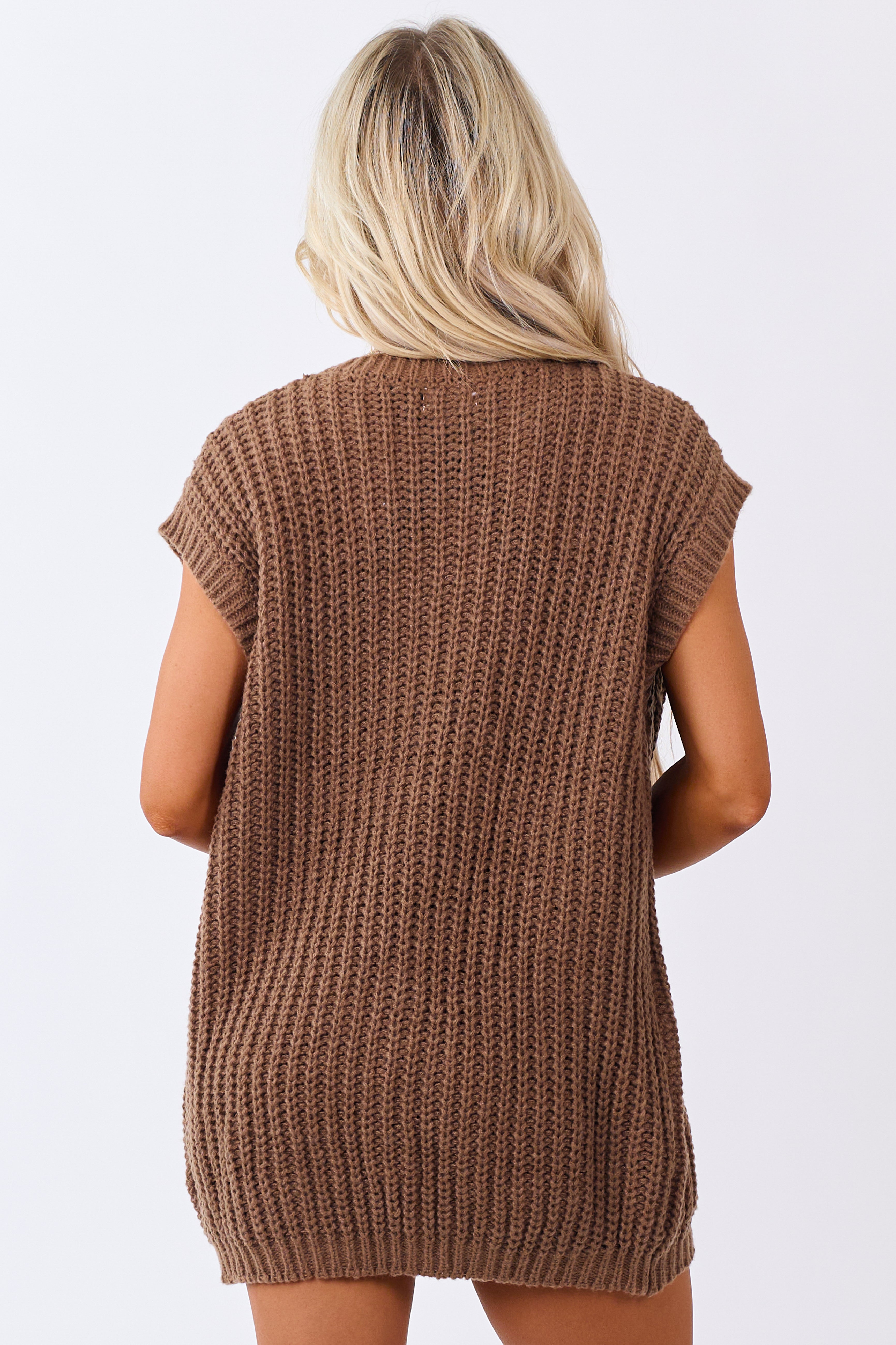 Lovelo Sepia Button Down Knit Sweater Vest