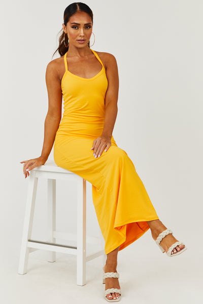 Marigold Racerback Soft Knit Cami Maxi Dress