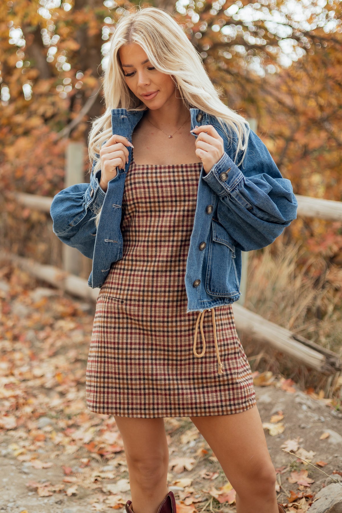 Medium Wash Denim Button Down Puff Sleeve Jacket