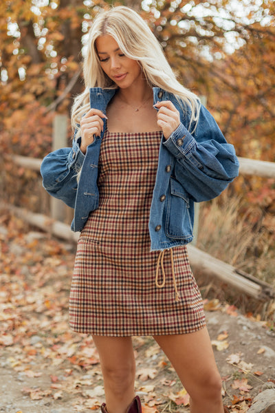 Medium Wash Denim Button Down Puff Sleeve Jacket