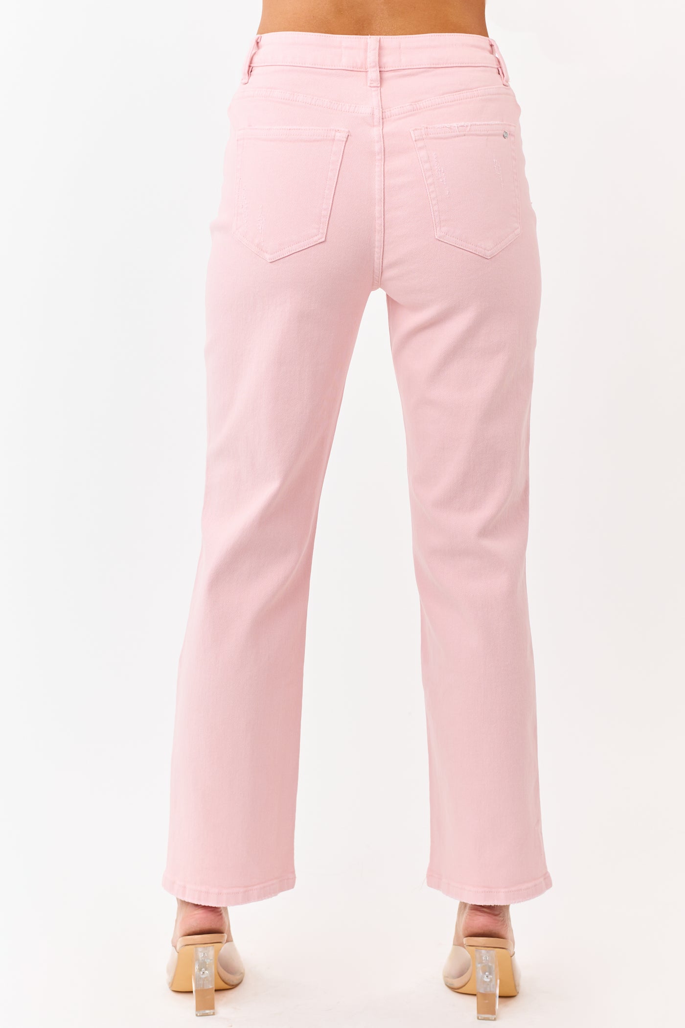 Mica Denim Cherry Blossom Stretchy Straight Jeans