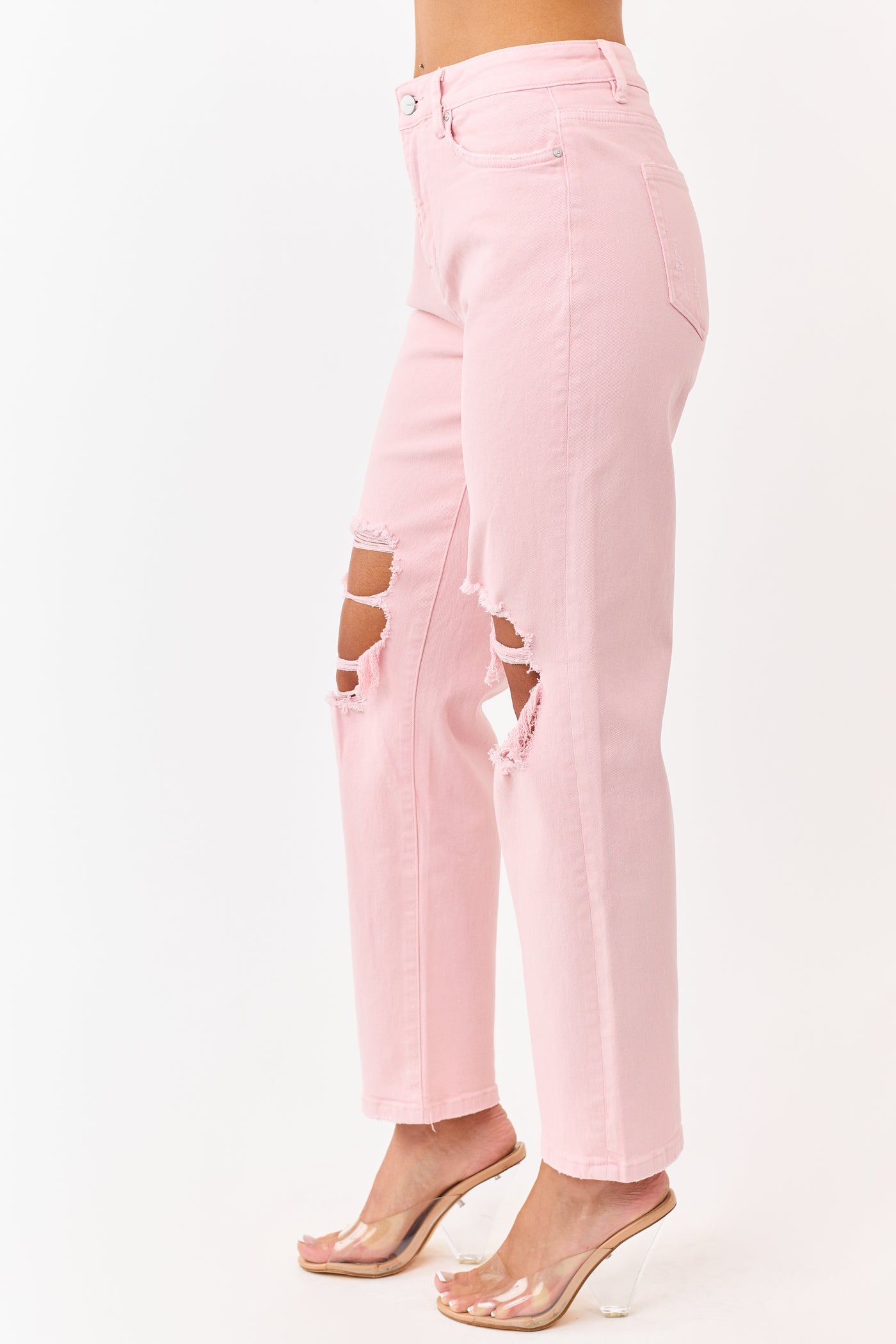 Mica Denim Cherry Blossom Stretchy Straight Jeans
