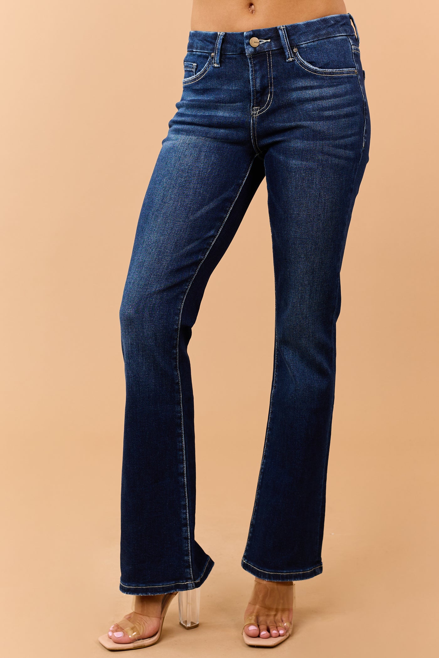 Mica Denim Dark Wash Stretchy Bootcut Jeans