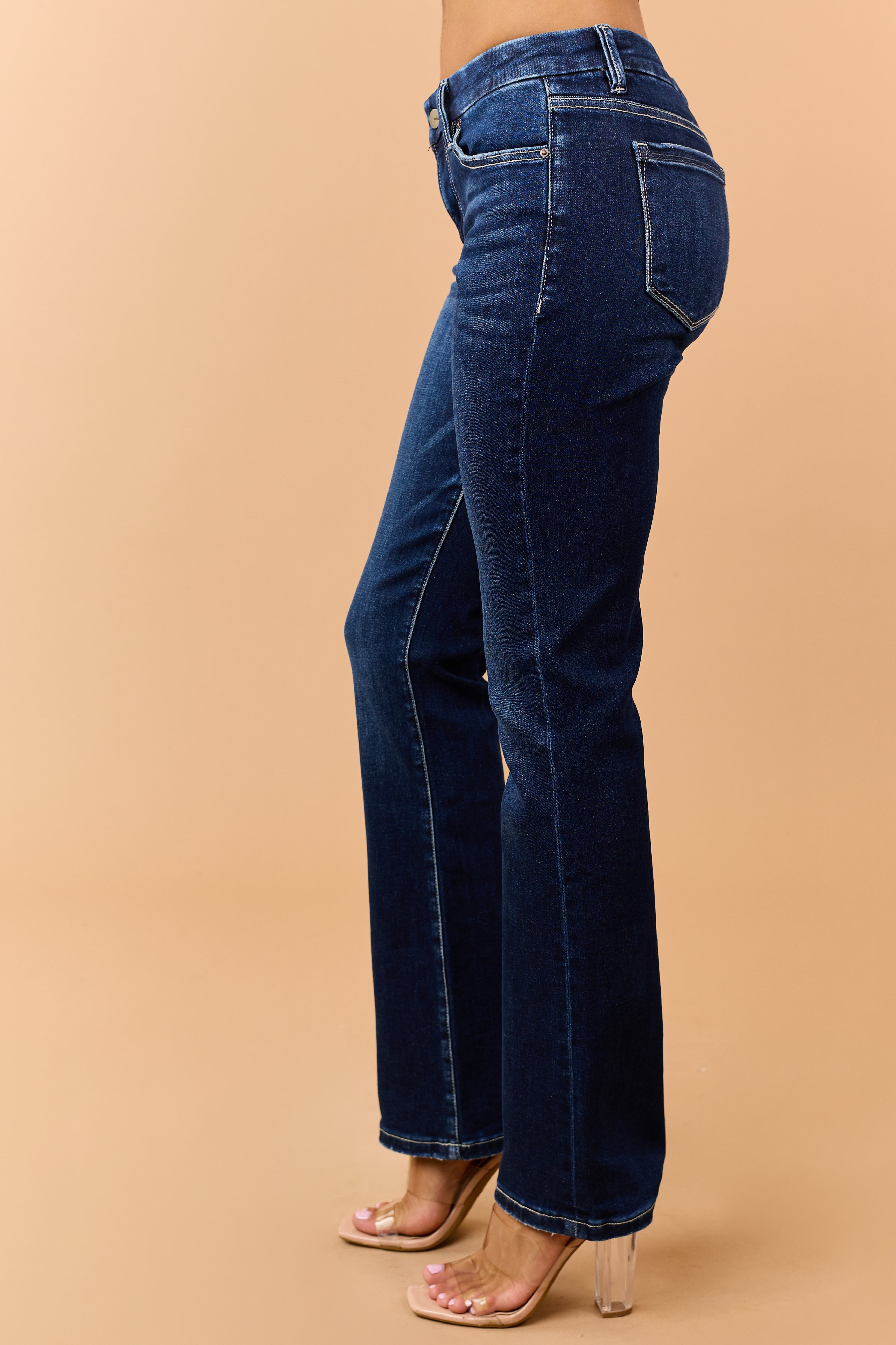 Mica Denim Dark Wash Stretchy Bootcut Jeans