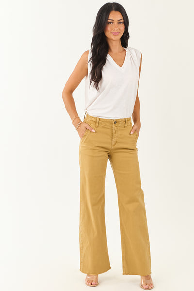 Mica Denim Desert Wide Leg High Rise Stretchy Jeans