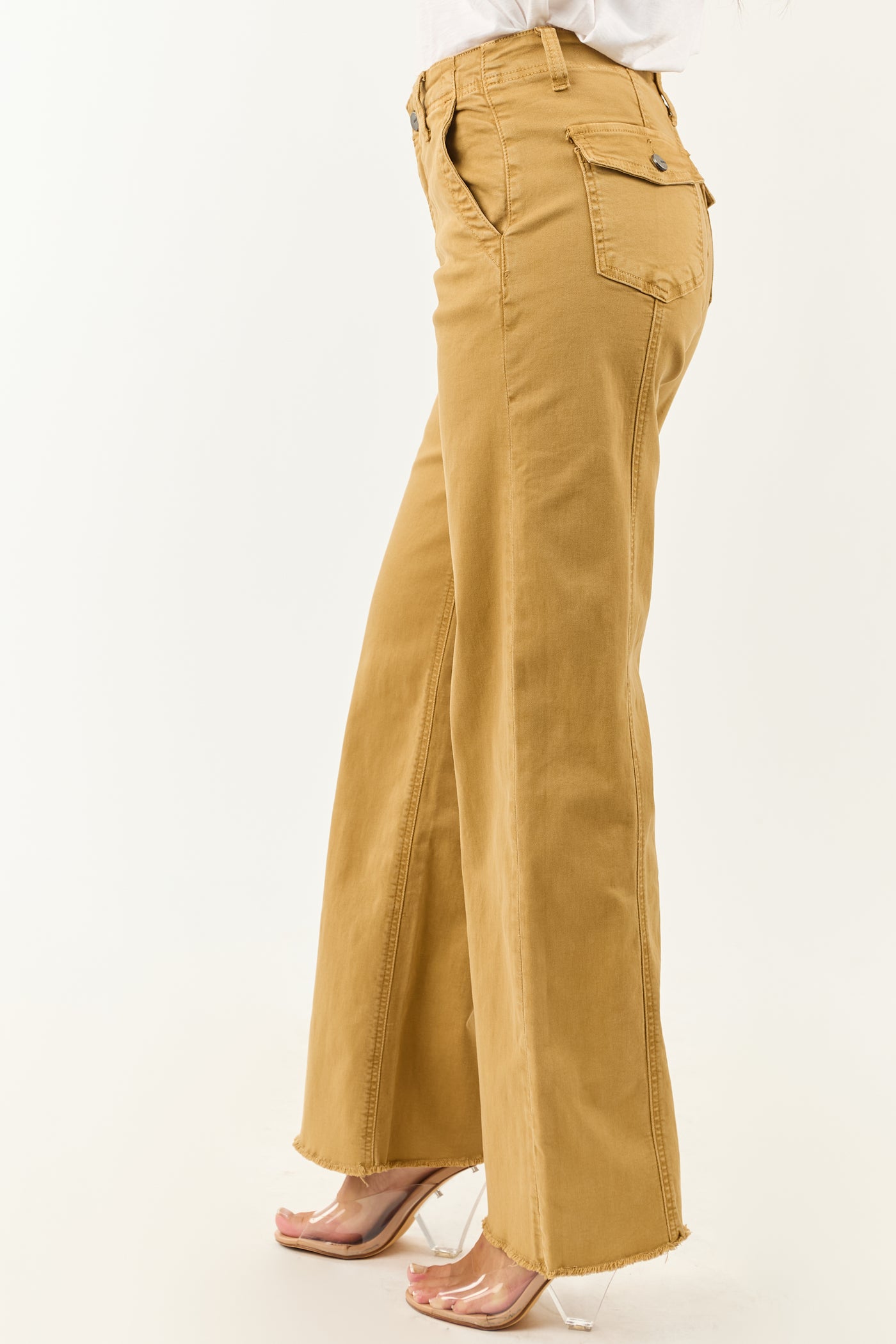 Mica Denim Desert Wide Leg High Rise Stretchy Jeans