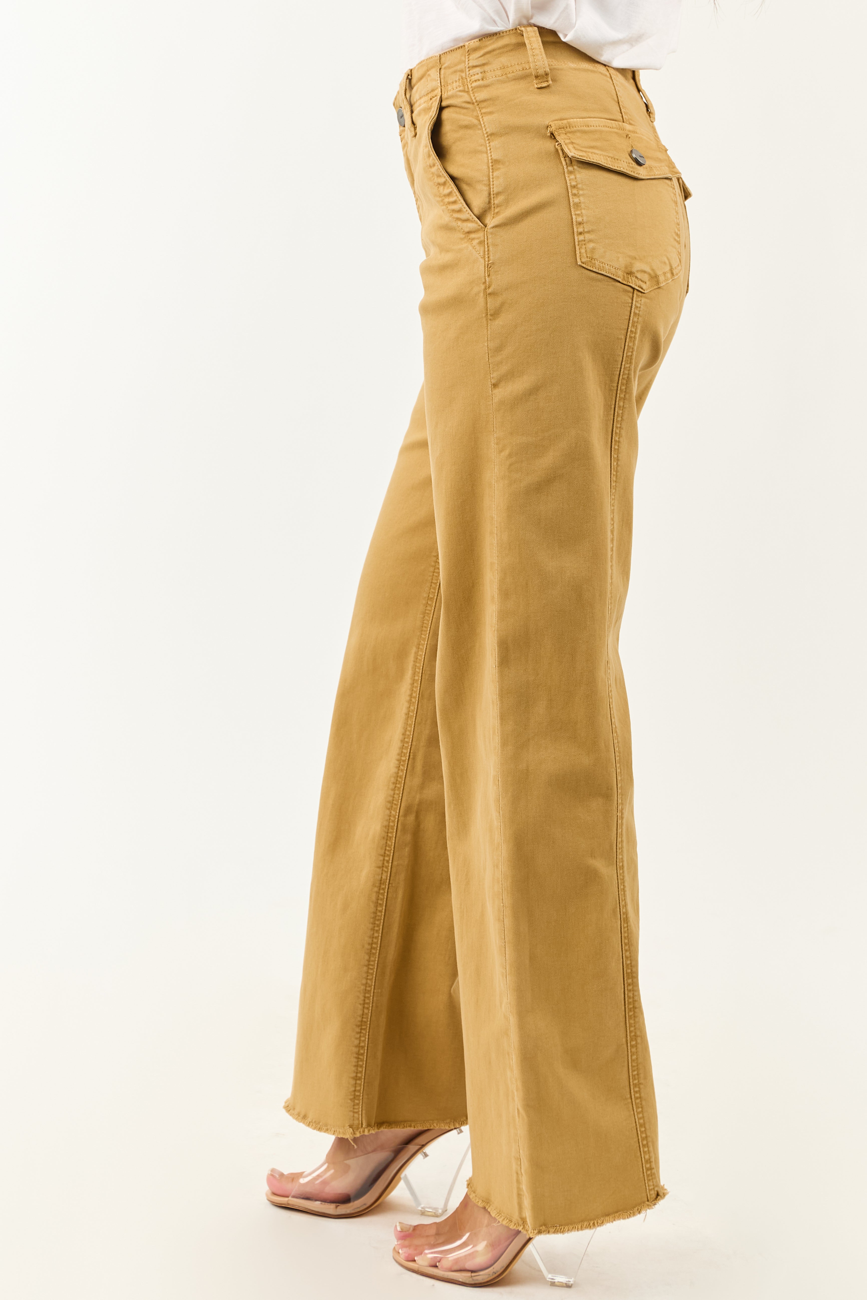 Mica Denim Desert Wide Leg High Rise Stretchy Jeans