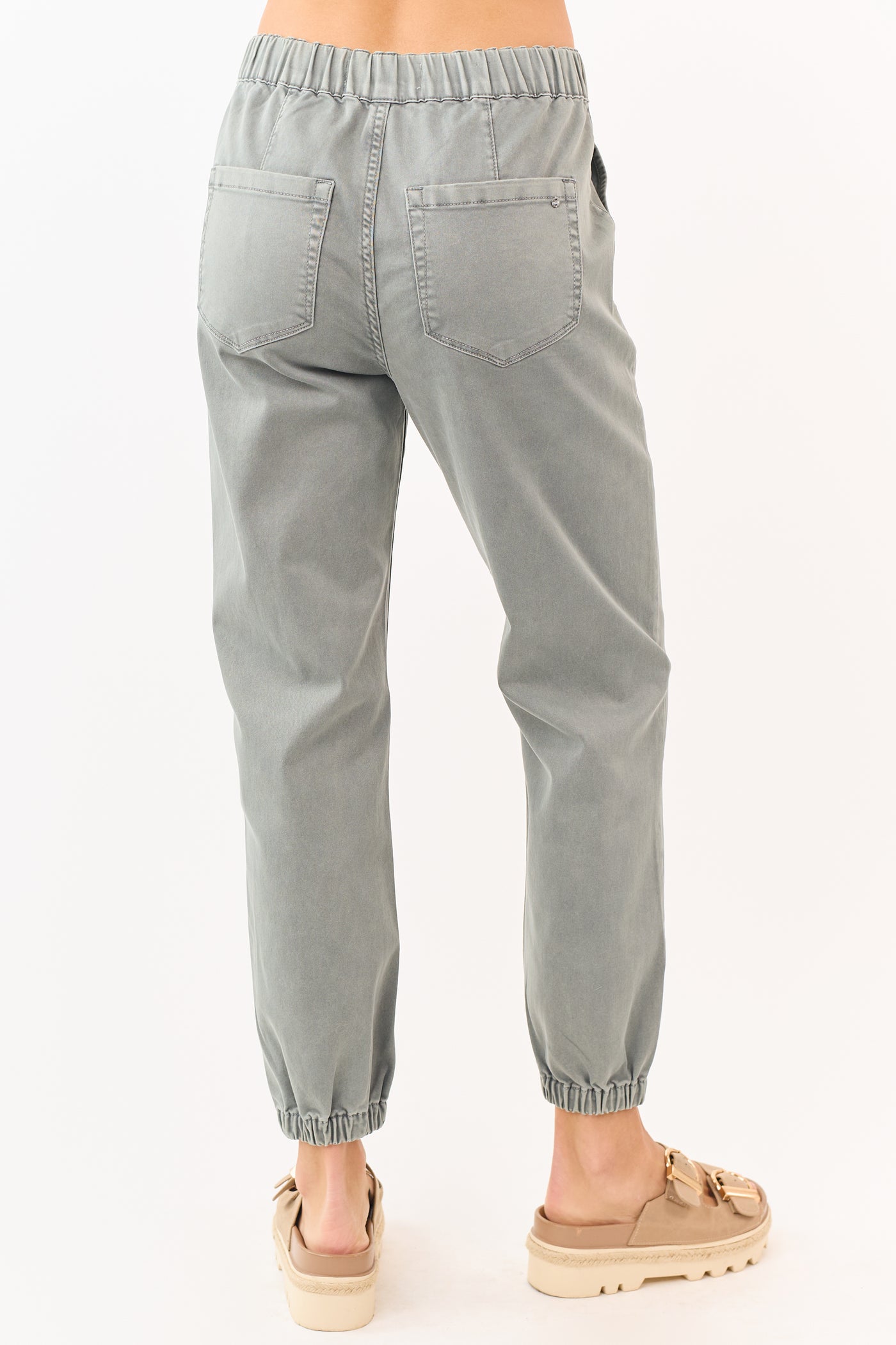 Mica Denim Faded Juniper Cropped Jogger Jeans
