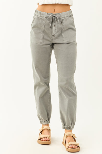 Mica Denim Faded Juniper Cropped Jogger Jeans