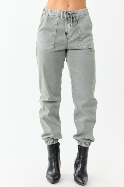 Mica Denim Faded Juniper Cropped Jogger Jeans
