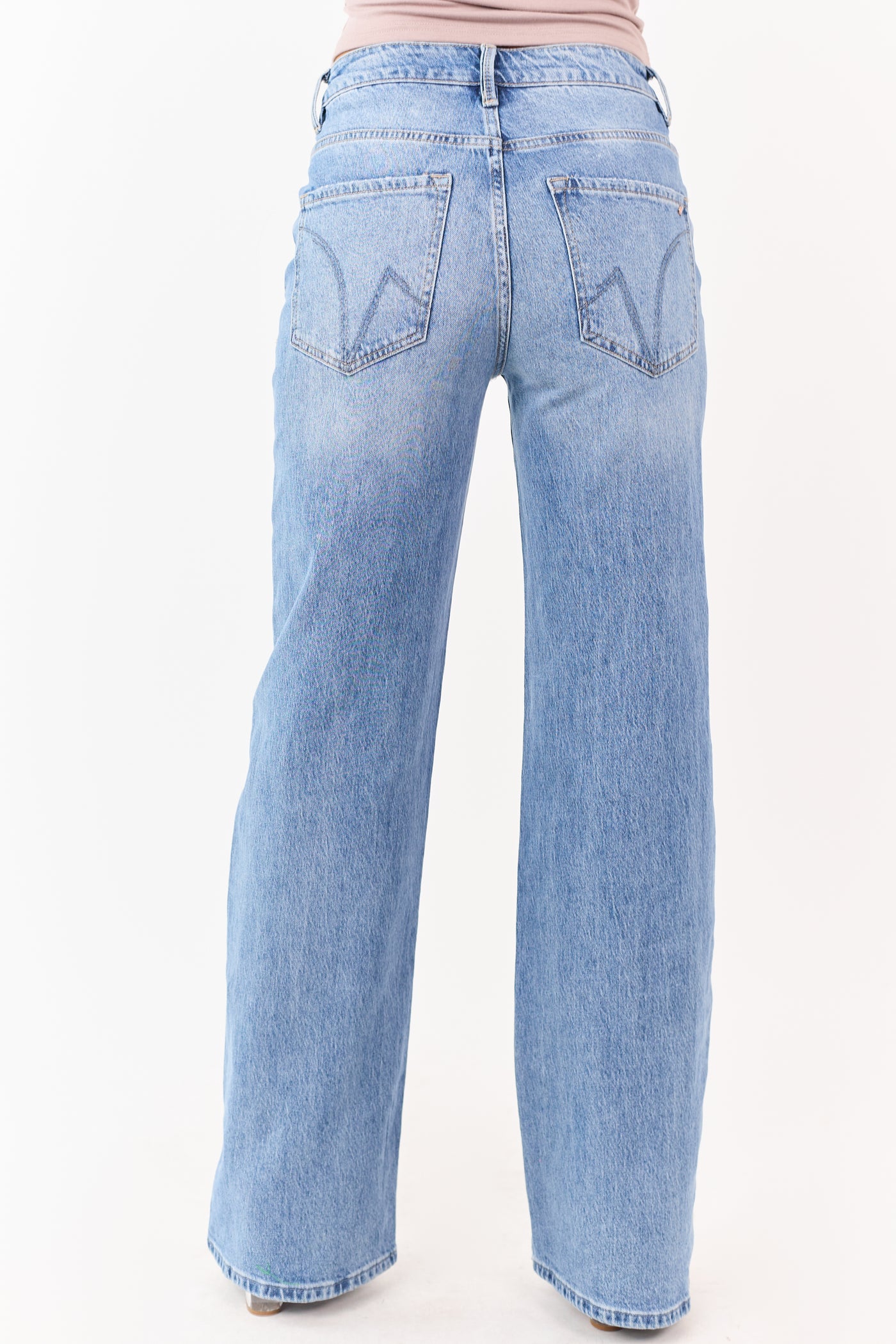 Mica Denim Light Wash Stretchy Wide Leg Jeans