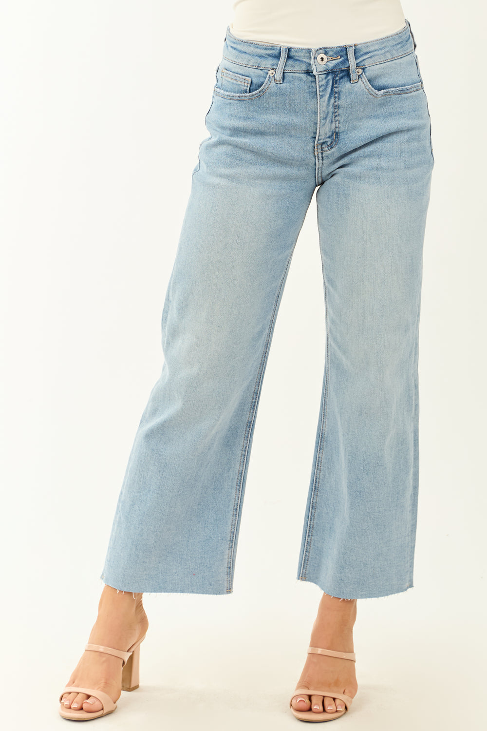 Nelson High Rise Wide Leg Mica Denim Jeans (Black)