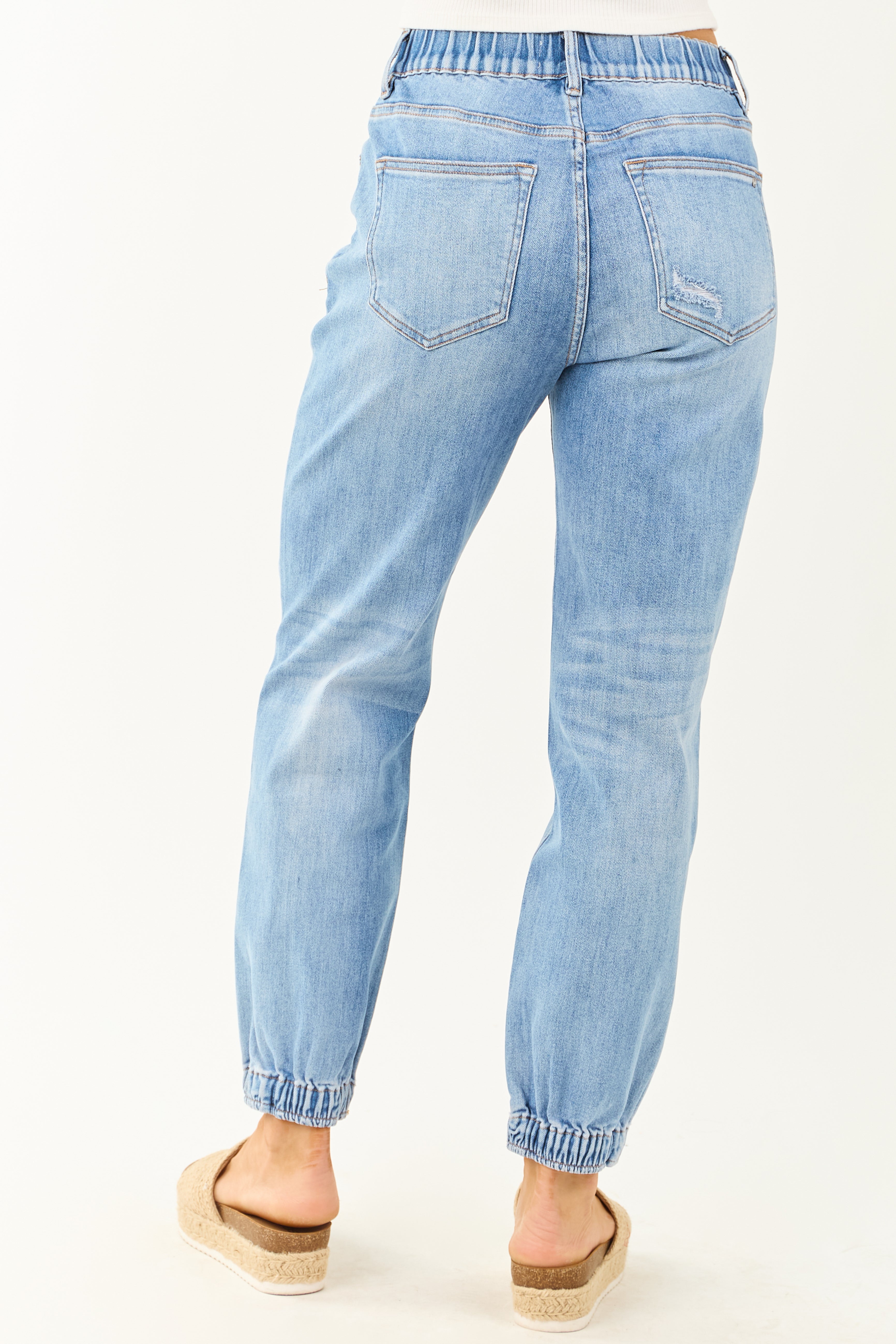 Mica Denim Medium High Rise Stretchy Jogger Jeans