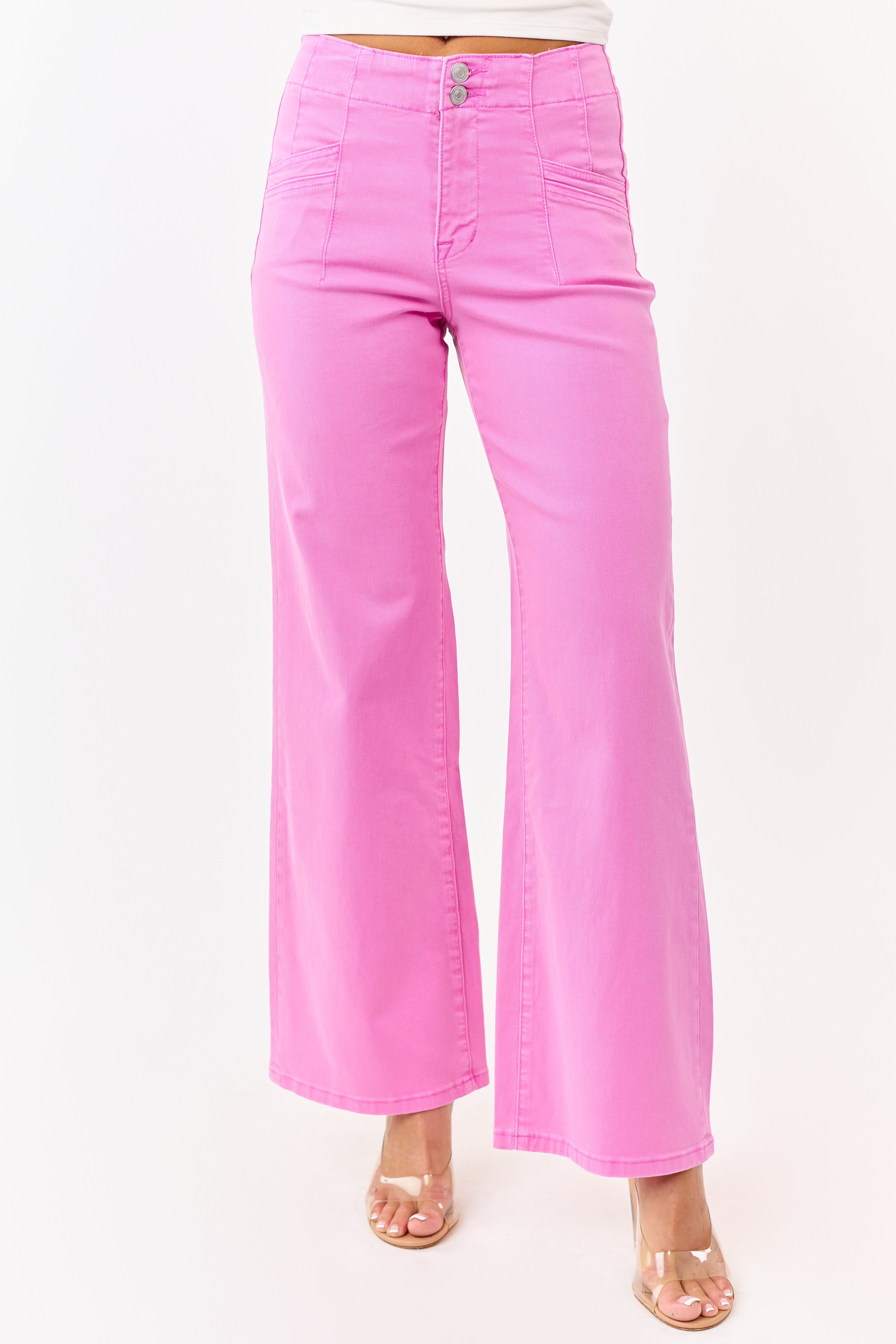 Mica Denim Mulberry Stretchy Wide Leg Jeans