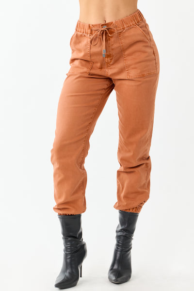 Mica Denim Pumpkin Spice Cropped Jogger Jeans