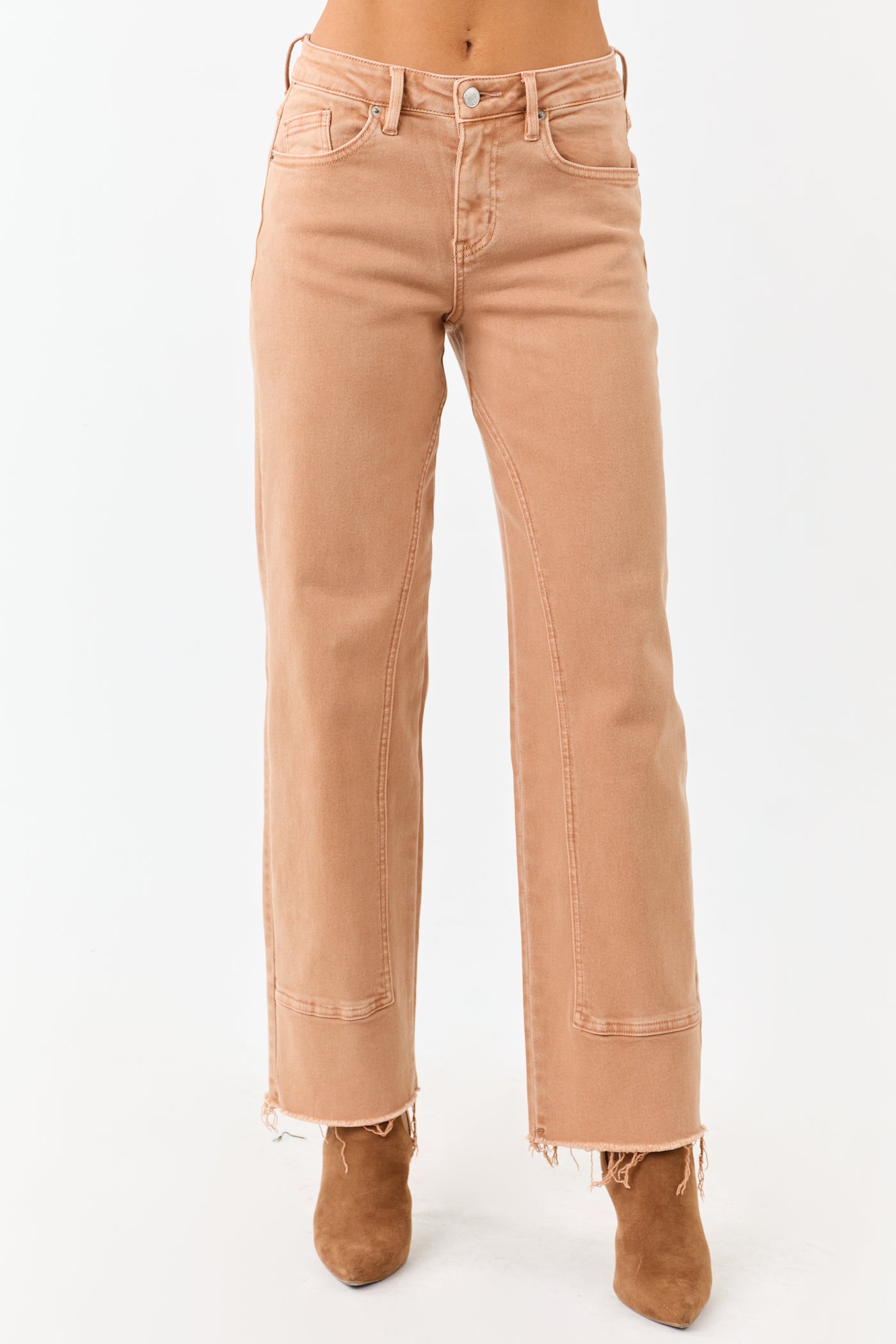 Mica Denim Sandstone Washed Stretchy Straight Jeans