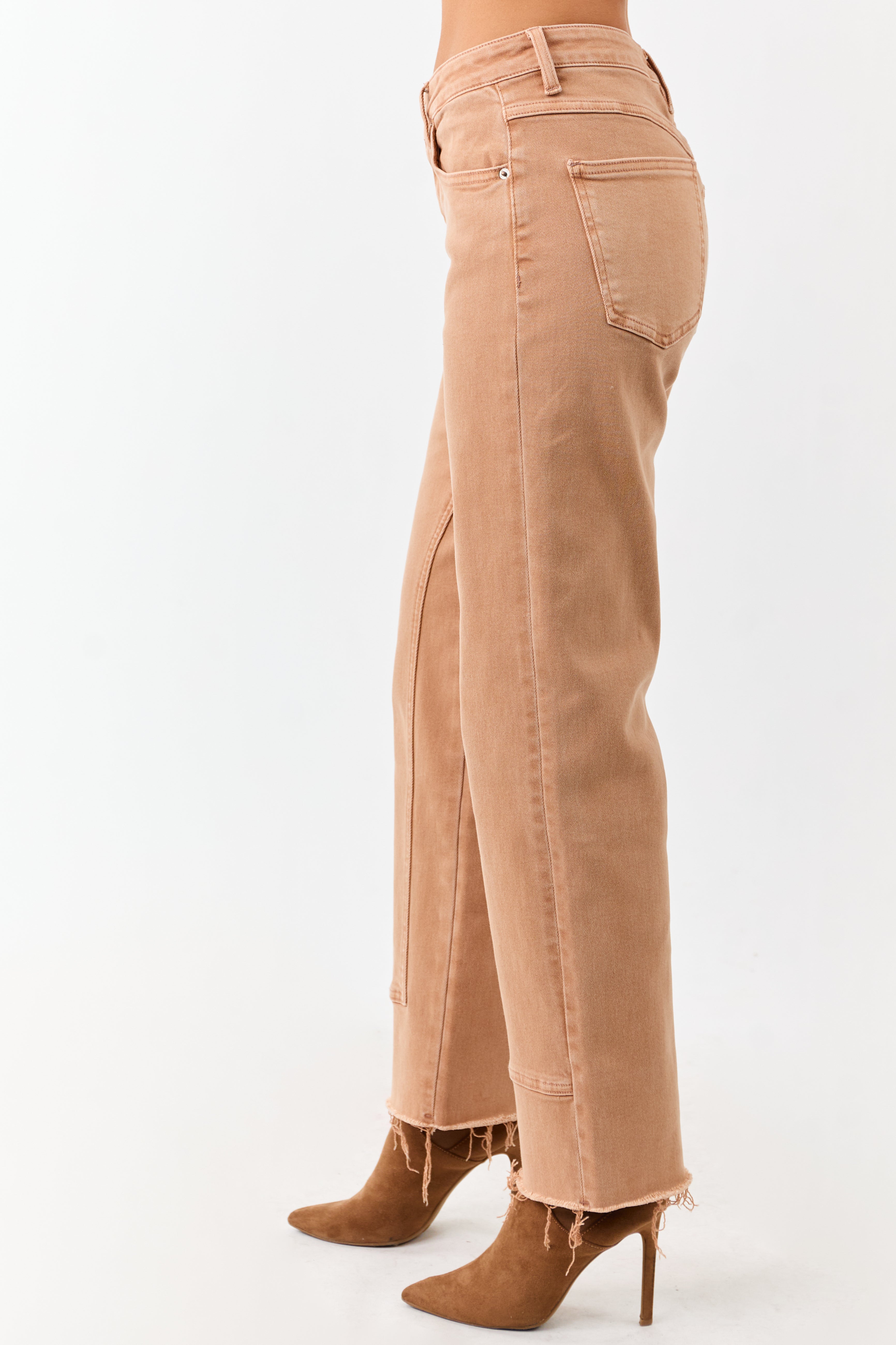 Mica Denim Sandstone Washed Stretchy Straight Jeans