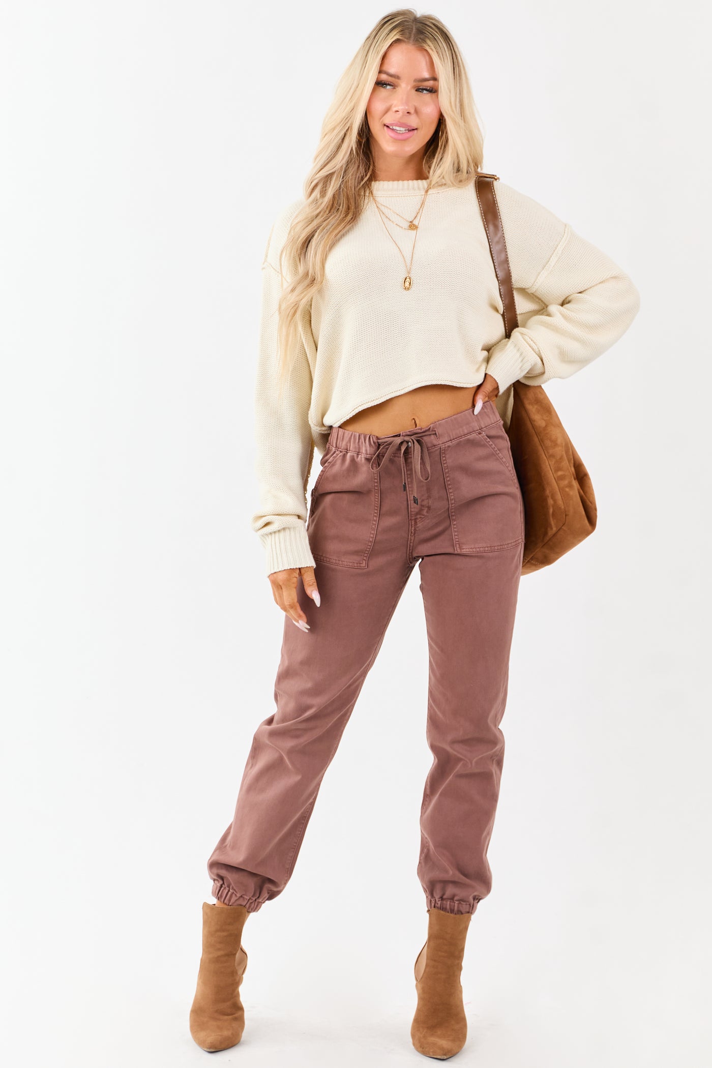 Mica Denim Sienna Cropped Jogger Jeans