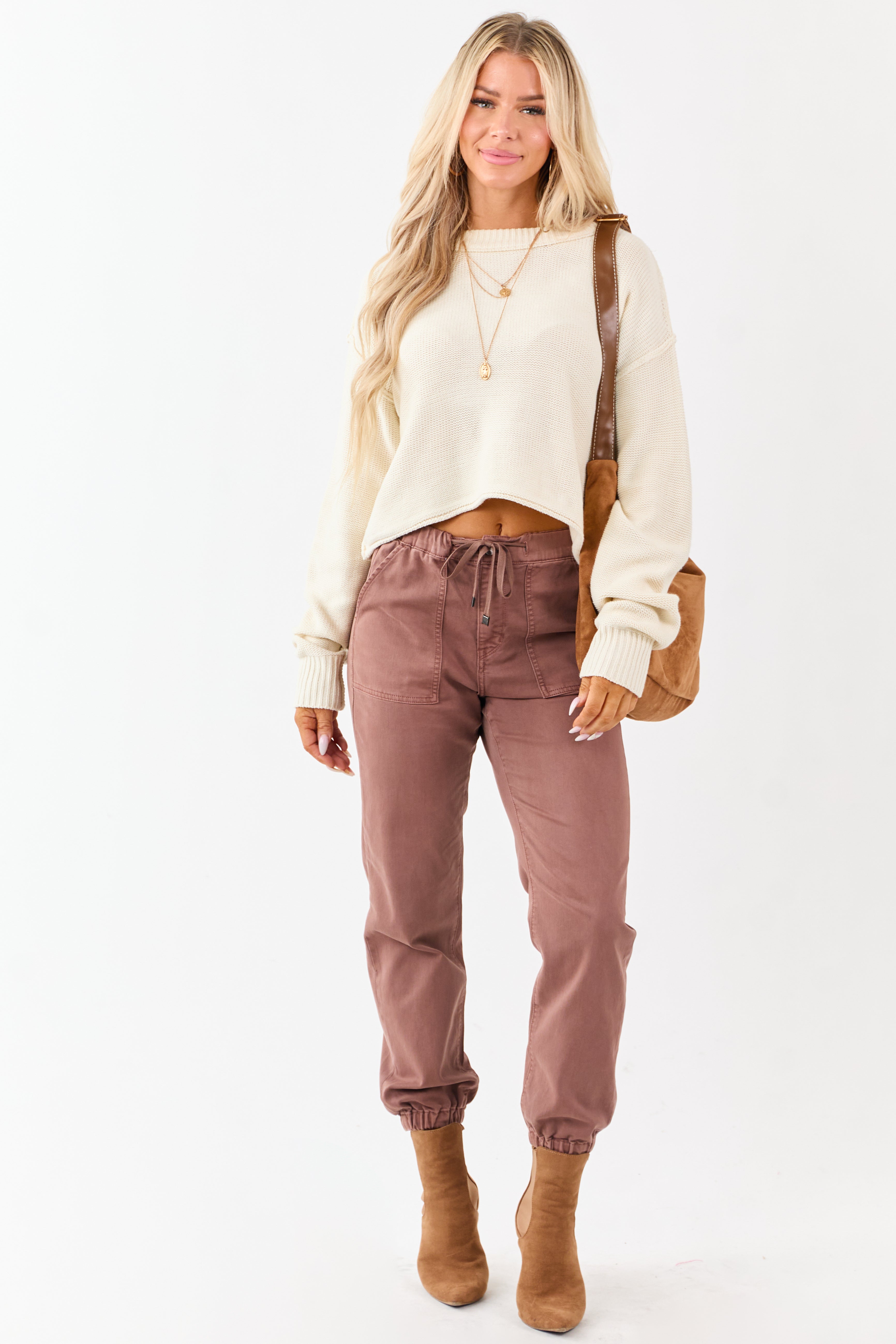 Mica Denim Sienna Cropped Jogger Jeans