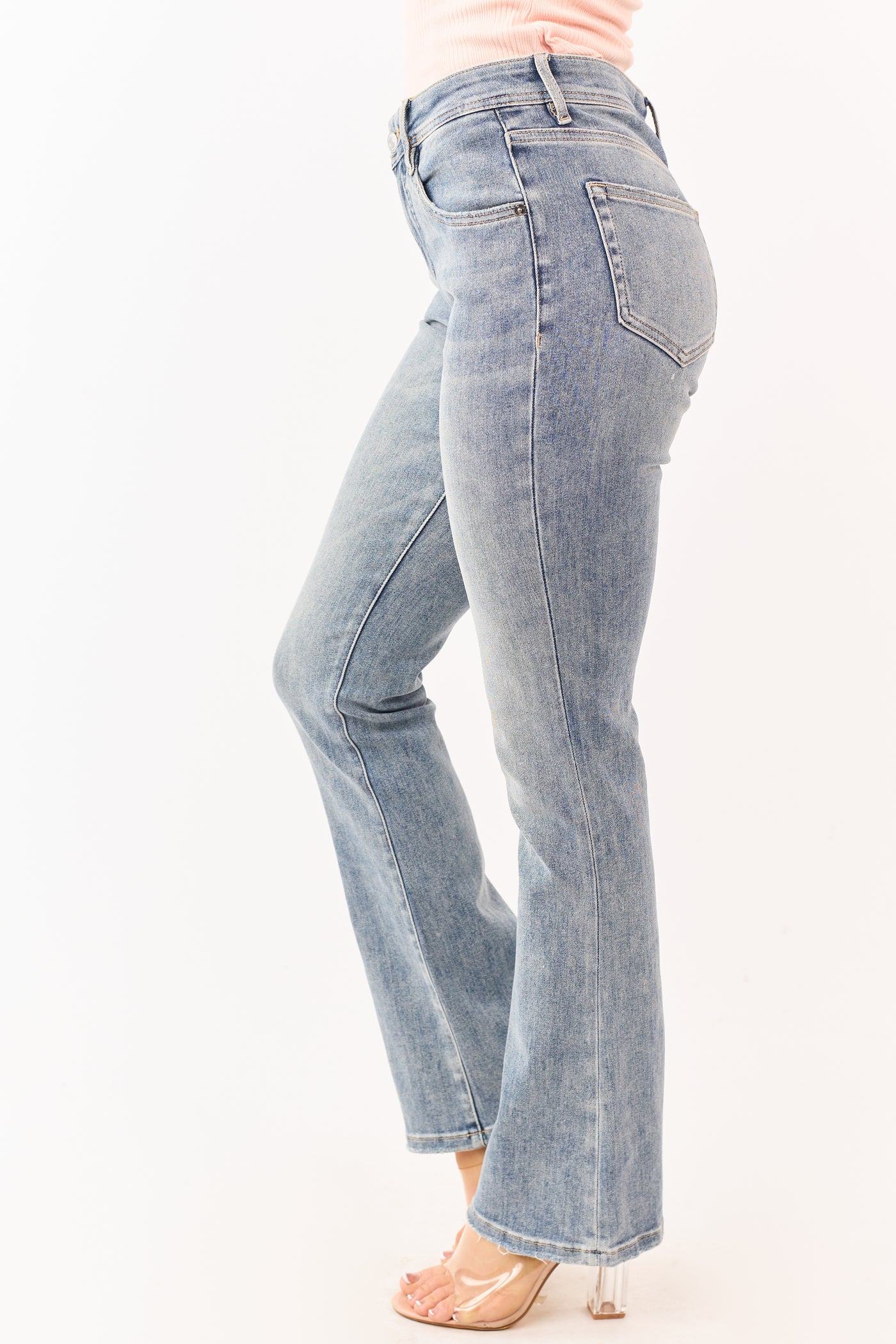 Mica Denim Vintage Wash Stretchy Bootcut Jeans