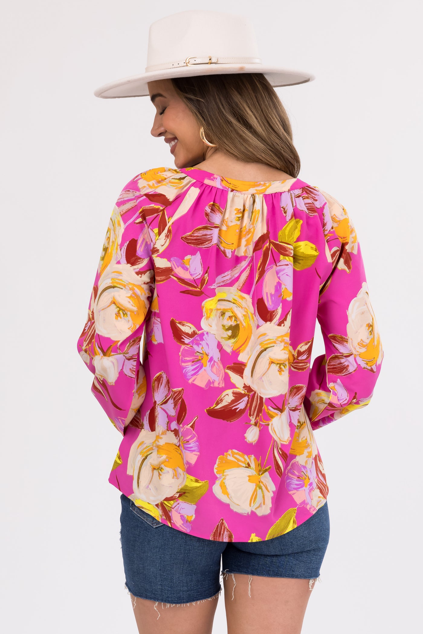 Mulberry Large Floral Print Blouse