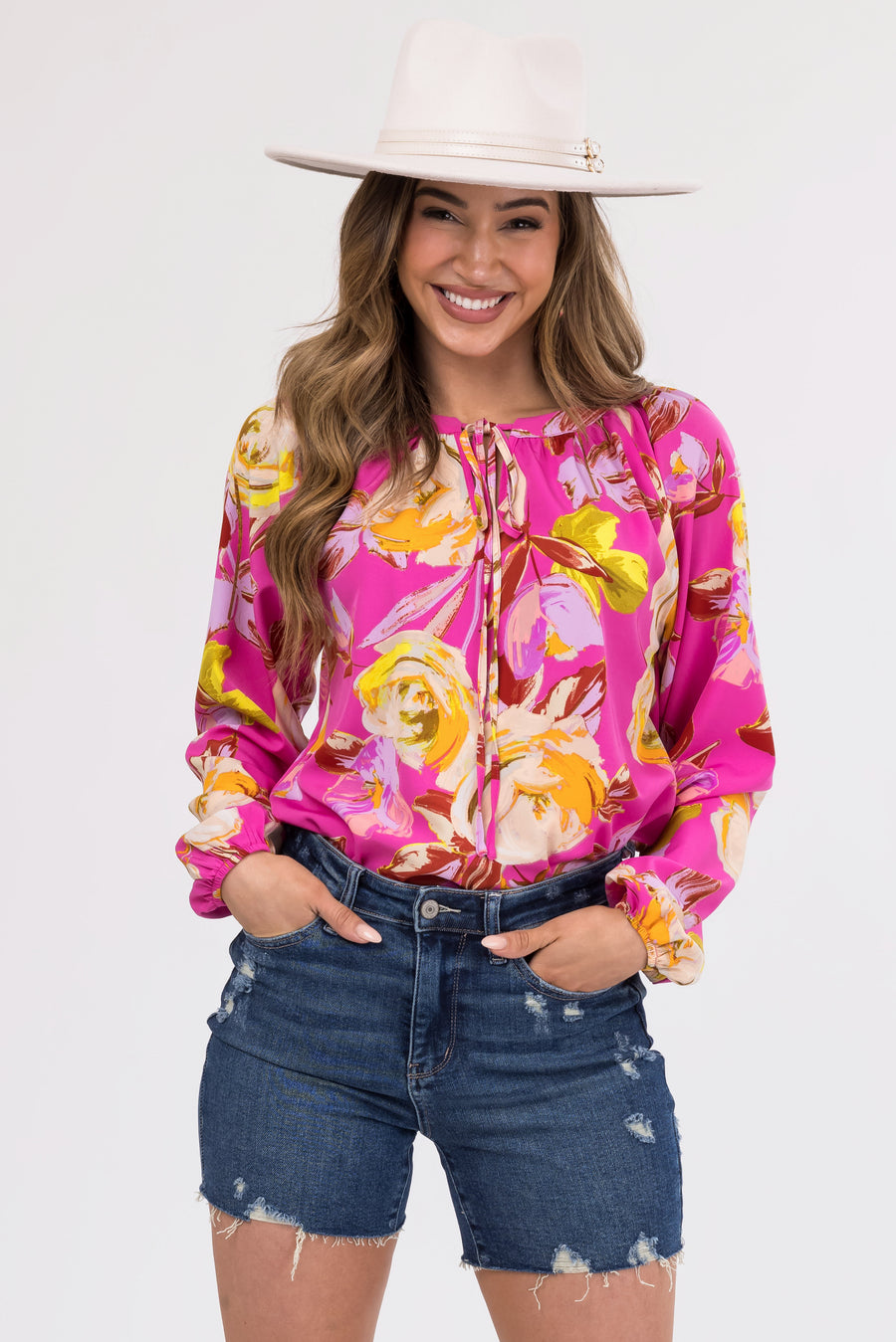Mulberry Large Floral Print Blouse