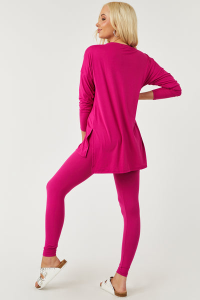 Mulberry Long Sleeve Top and Leggings Set