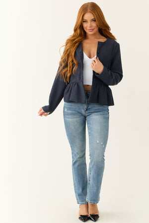 Ruffle Hem Long Sleeve Ruffle Hem Long Sleeve