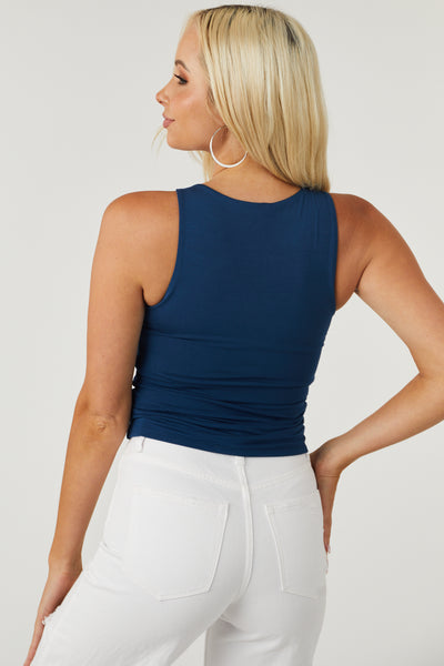 Ocean Basic Fitted Knit Tank Top