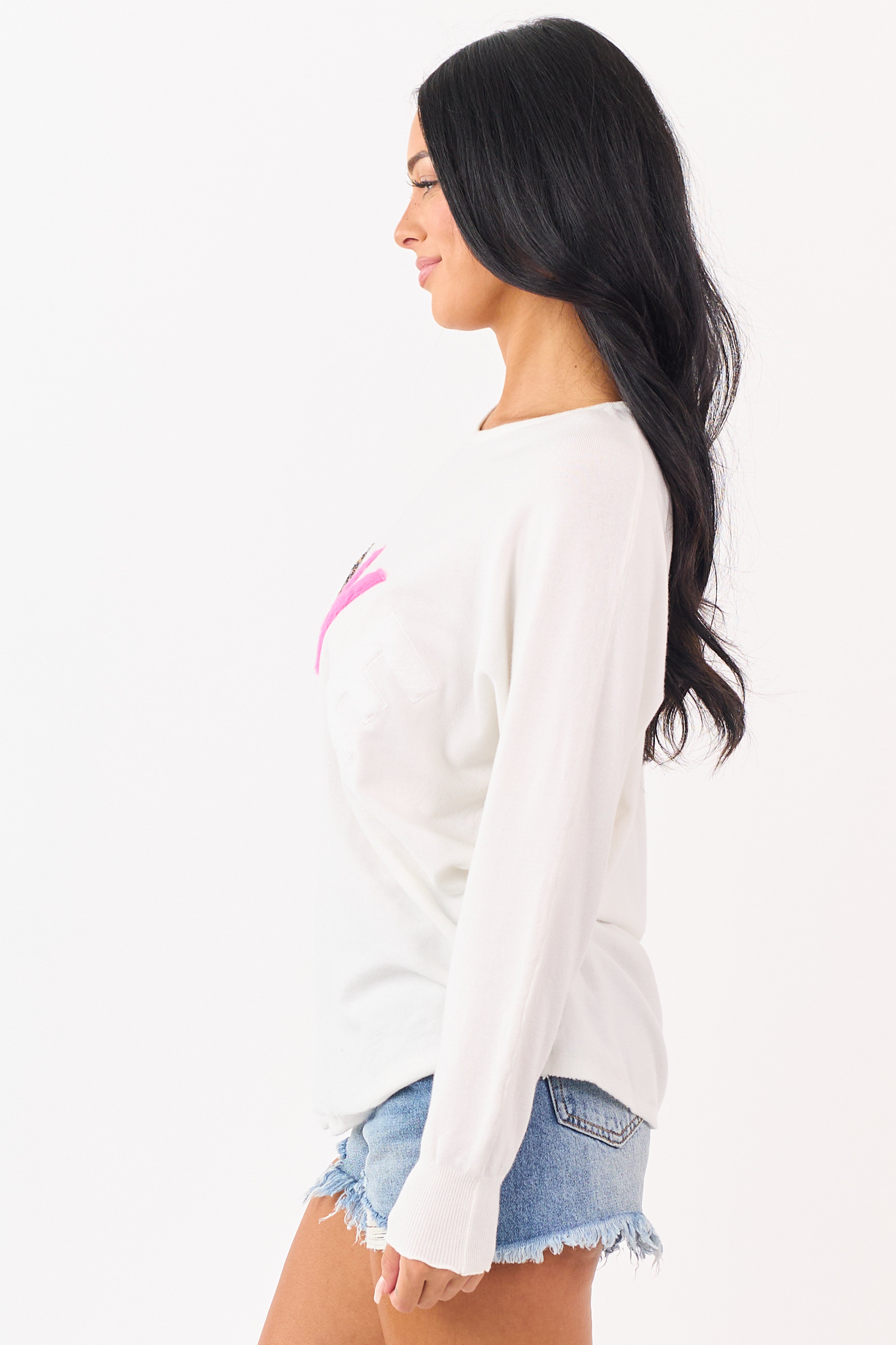 Off White 'LOVE' Graphic Lightweight Sweater