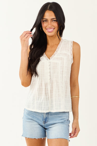 Off-White-Lace-V-Neck-Cotton-