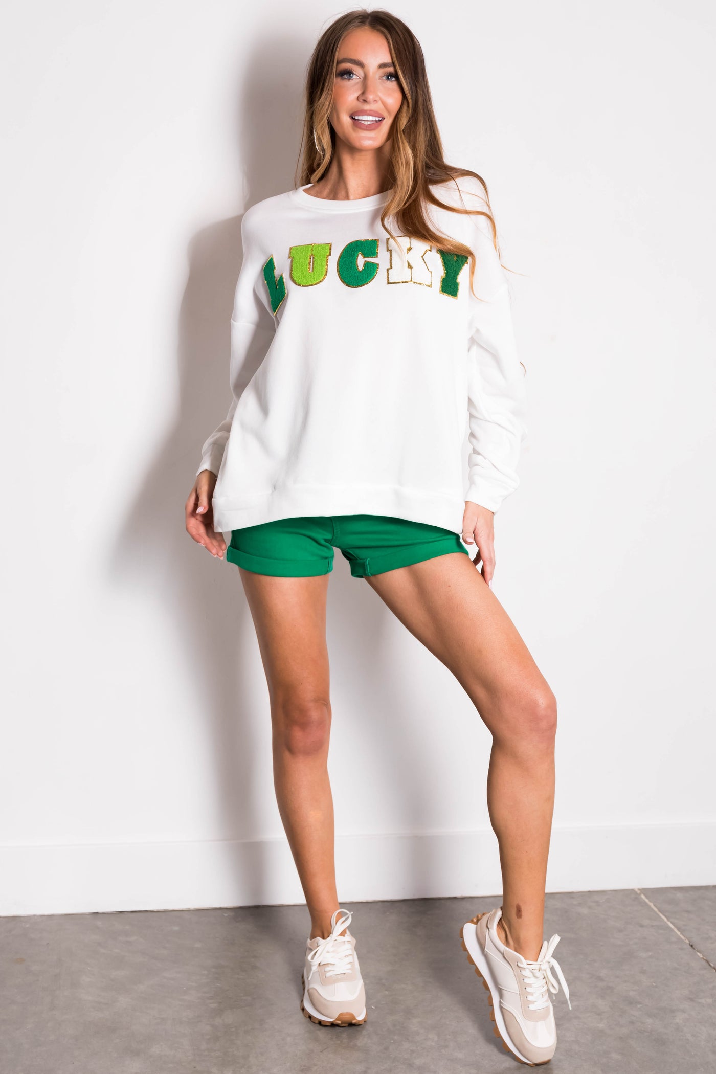 Off White 'Lucky' Graphic Soft Knit Sweatshirt