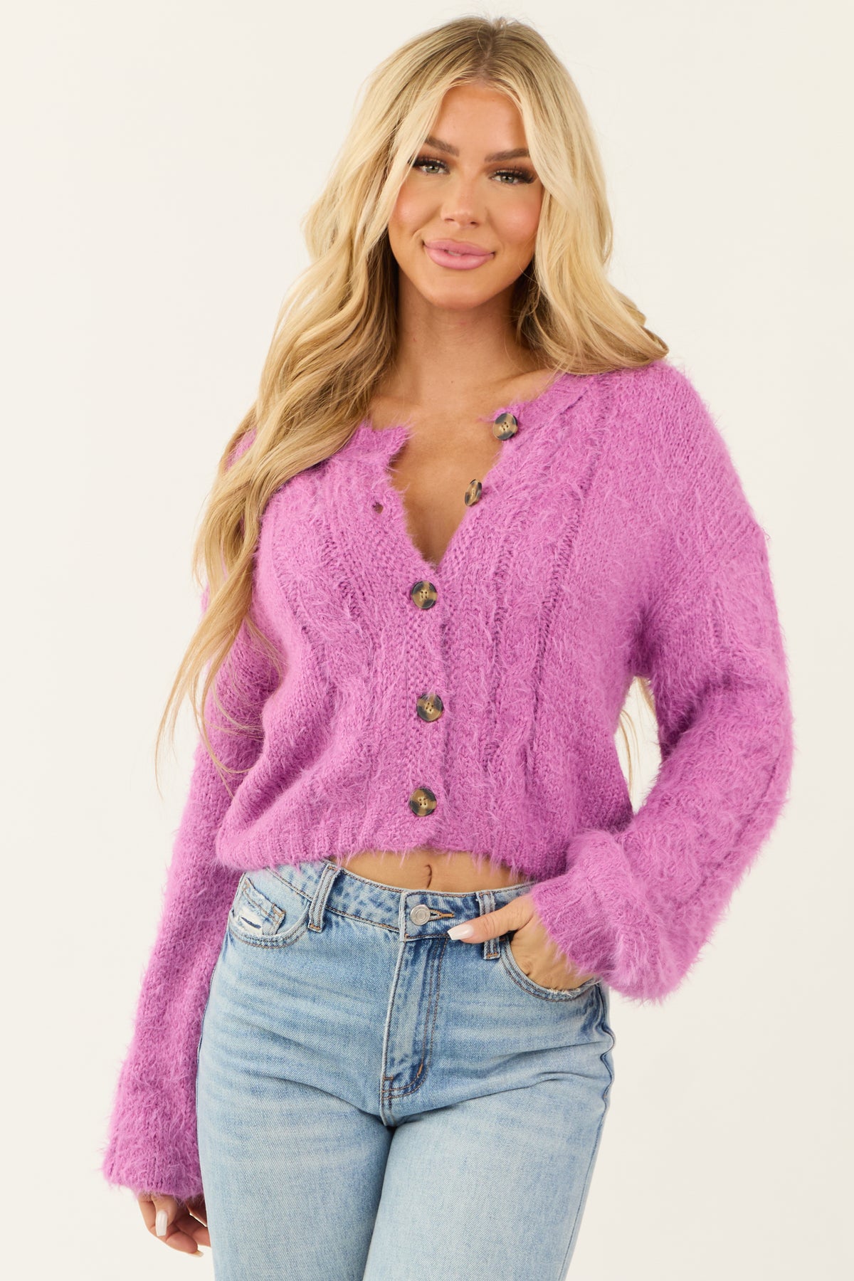 Orchid-Fuzzy-Cable-Knit-Button 