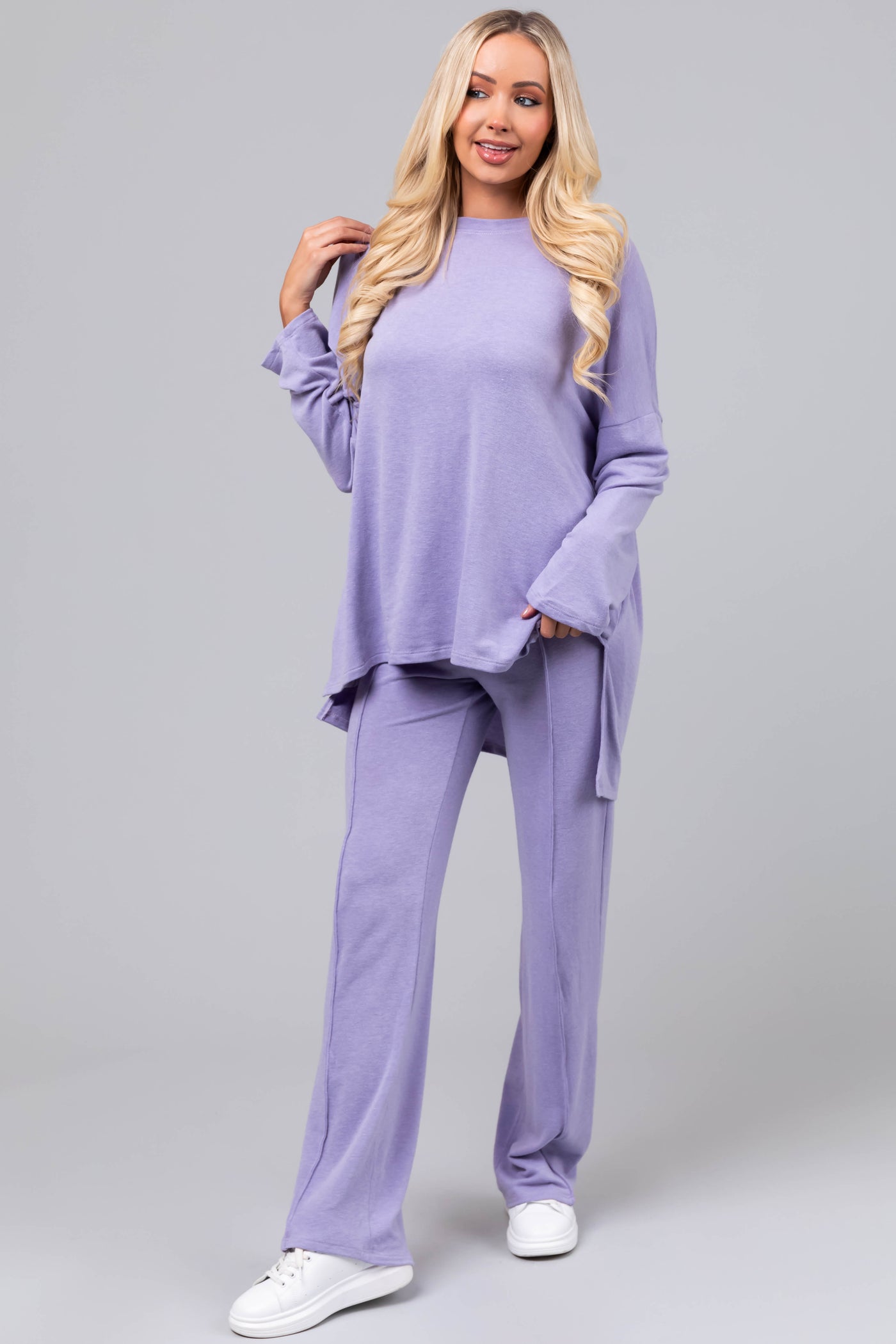 Periwinkle Soft Loungewear Top and Pants Set