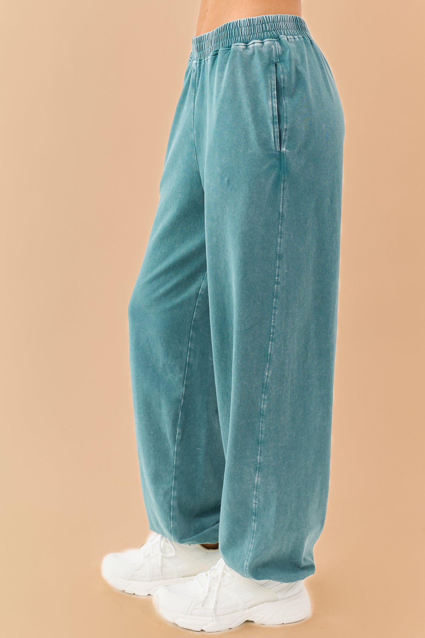 Pine Washed Wrapped Crop Top and Joggers Set