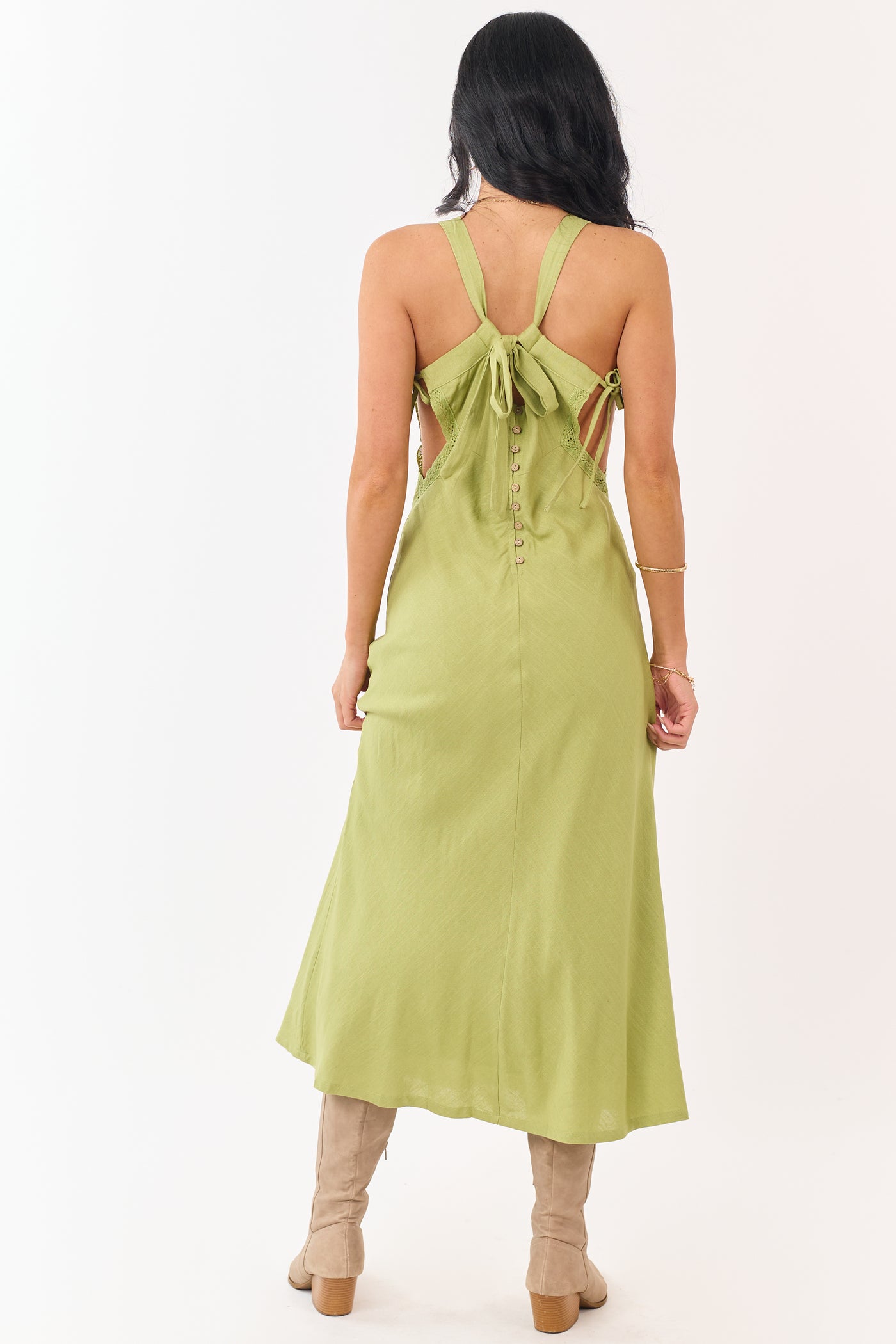 pistachio linen dress ASOS LUXE - Bandeau Mini Dress - Women - Polyester/Viscose/Linen/Lyocell - 14 US