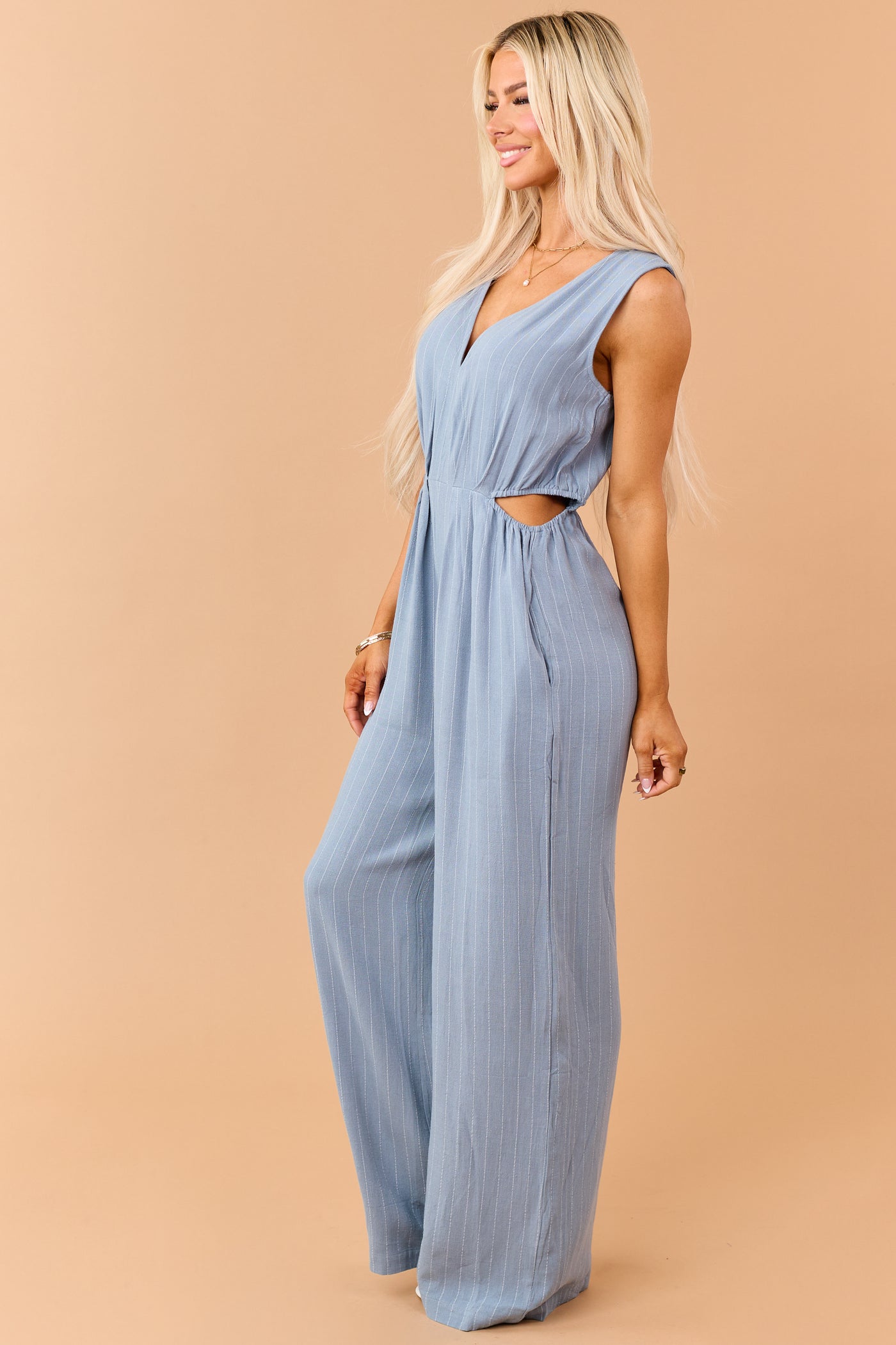 linen blend jumpsuit dress Maggie Barrel Leg Linen Blend Jumpsuit - / Peppercorn- Size2XL