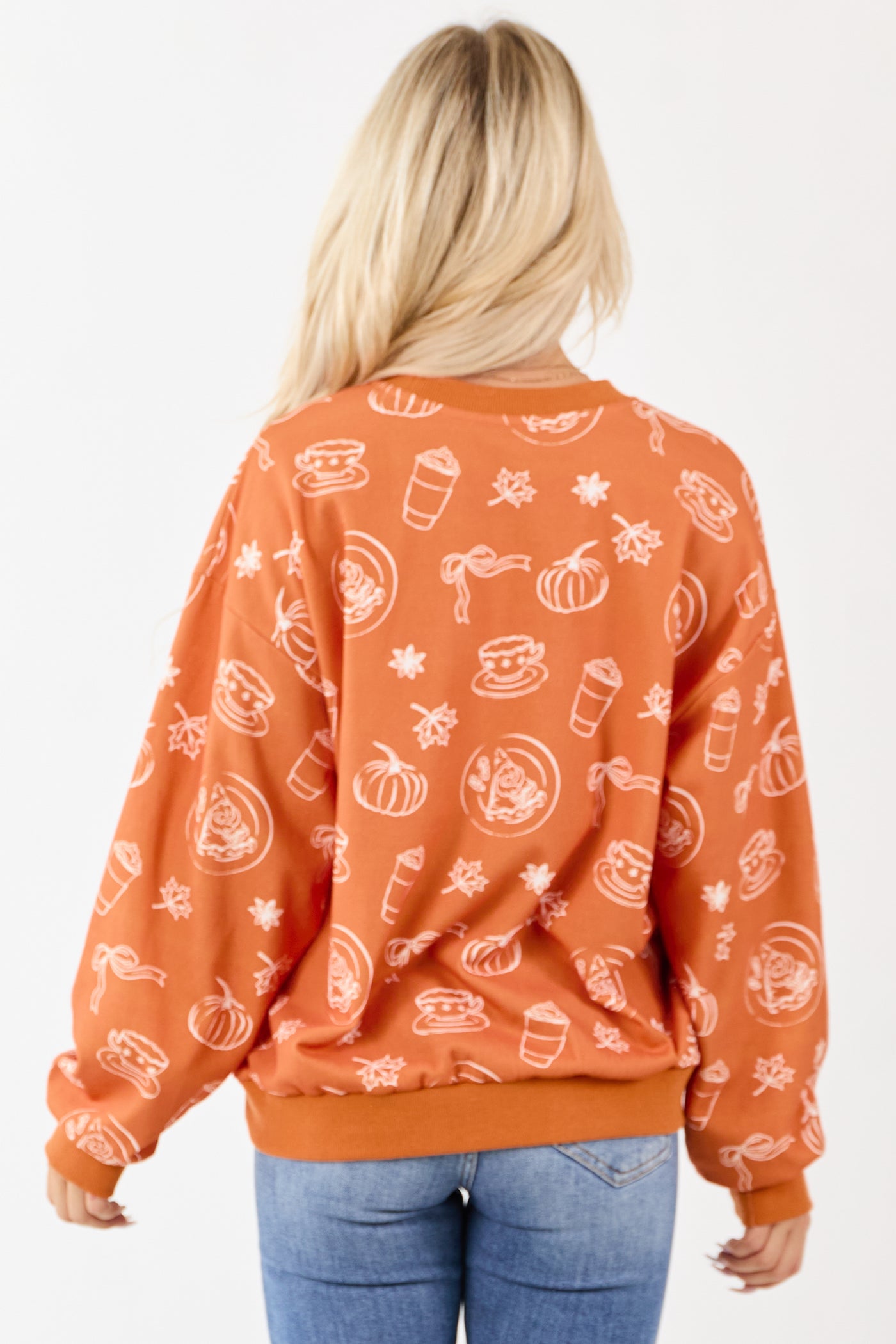 Pumpkin Spice Fall Graphic Relaxed Sweater