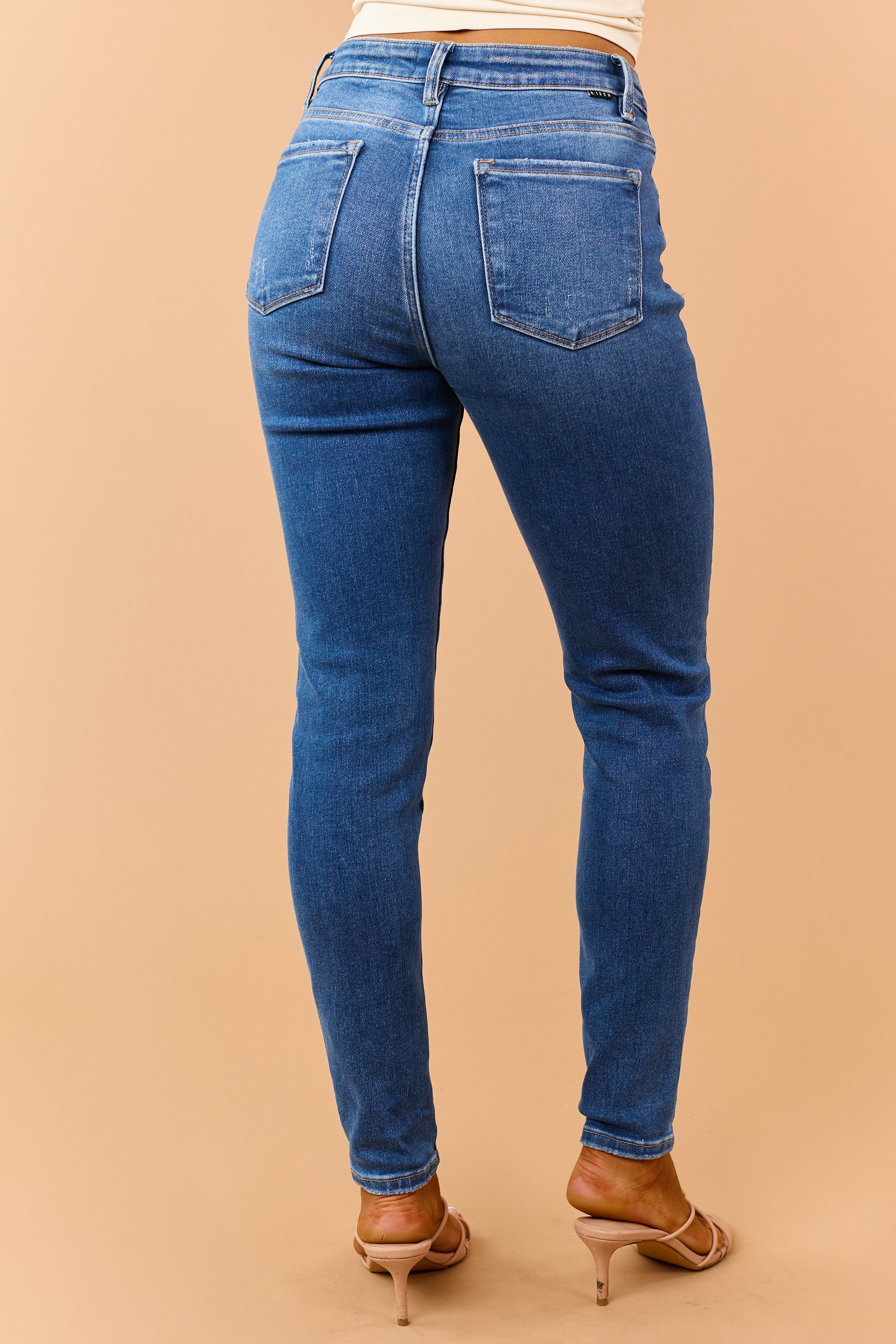 Risen Dark Wash Stretchy Tummy Control Skinny Jeans