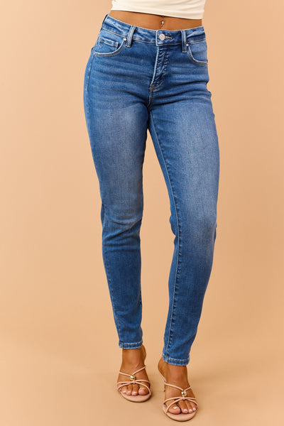 Risen Dark Wash Stretchy Tummy Control Skinny Jeans