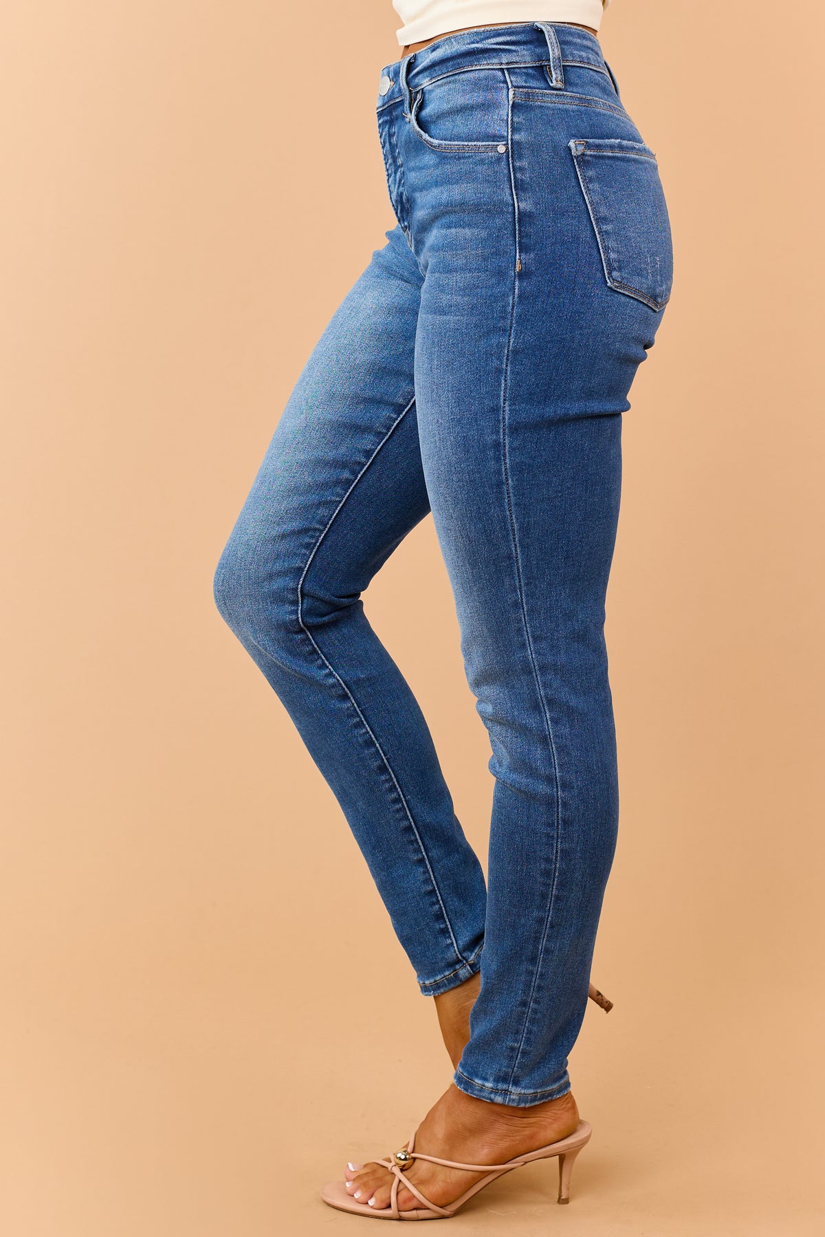 Risen Dark Wash Stretchy Tummy Control Skinny Jeans