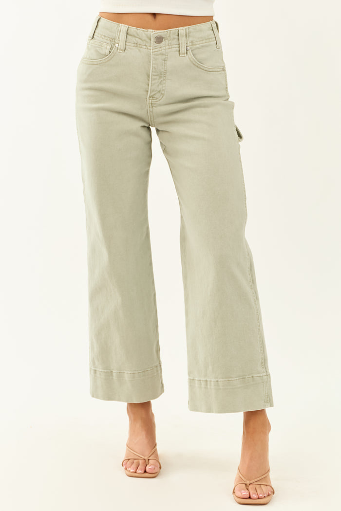 Risen Punch Floral Relaxed Straight Stretchy Jeans