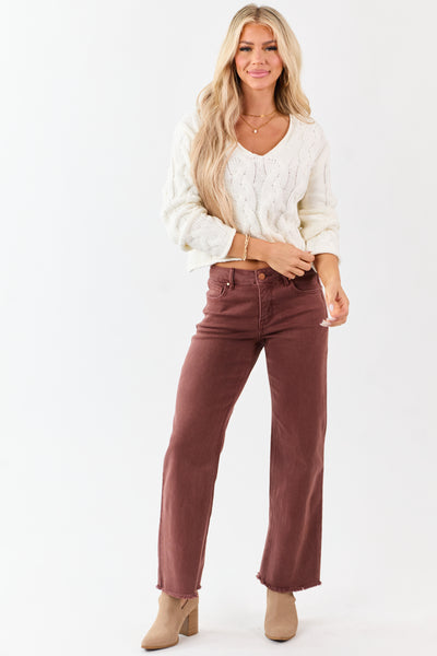 Risen Sienna Tummy Control Lurex Stretchy Wide Jeans