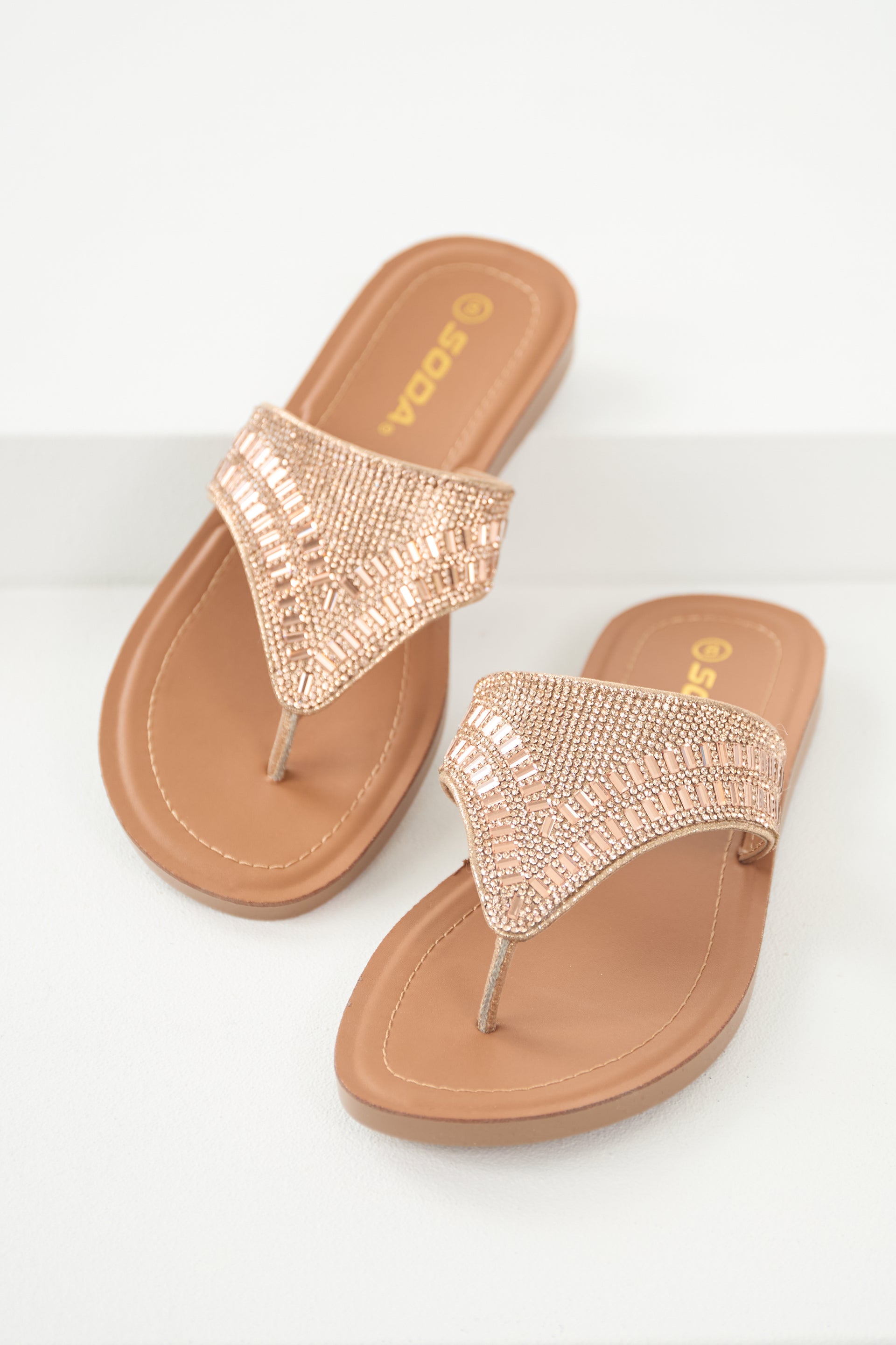 green emerald velvet dress Metallic rose gold sandals main image 0